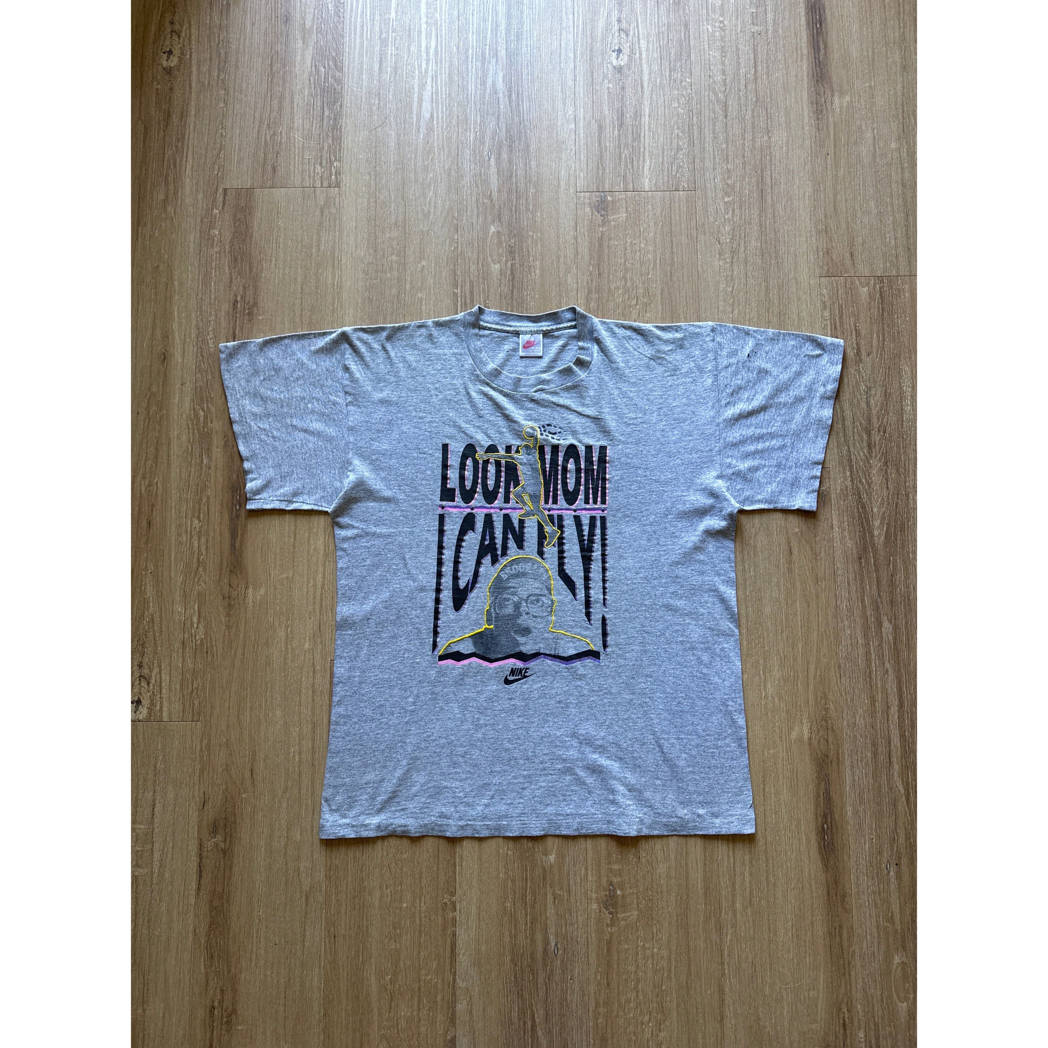 Vintage Nike Michael Jordan Spike Lee Look Mom I Can Fly Tee