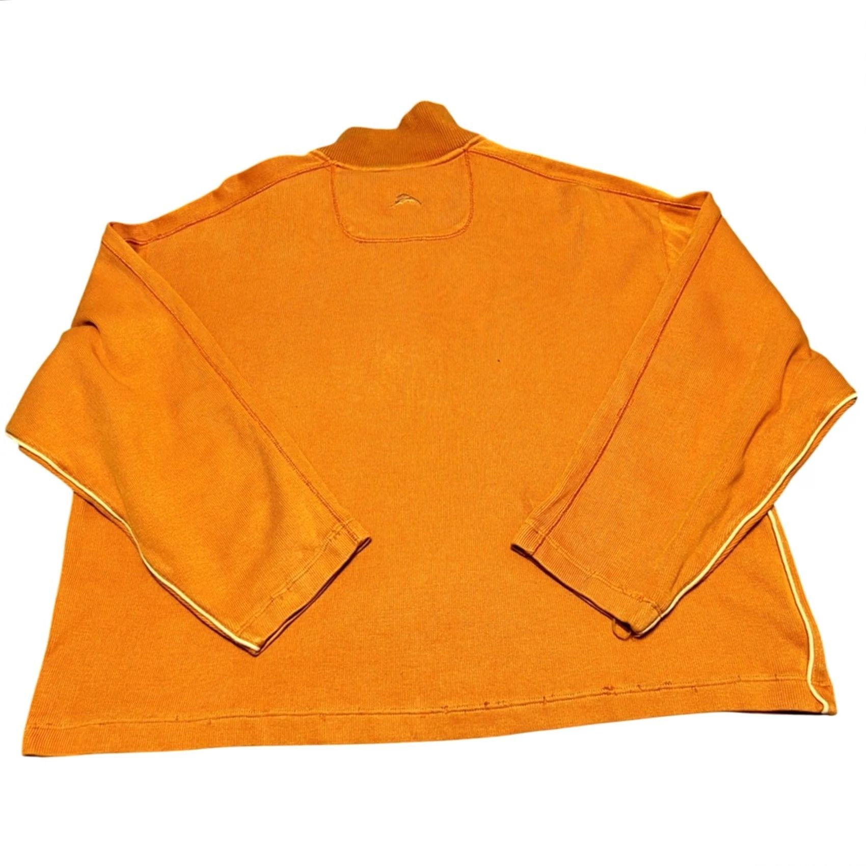 Tommy Bahama Tommy Bahama Pullover Men M Orange 1/4 Zip Golf Cotton Sweater Performance Shirt Size US M / EU 48-50 / 2 - 2 Thumbnail