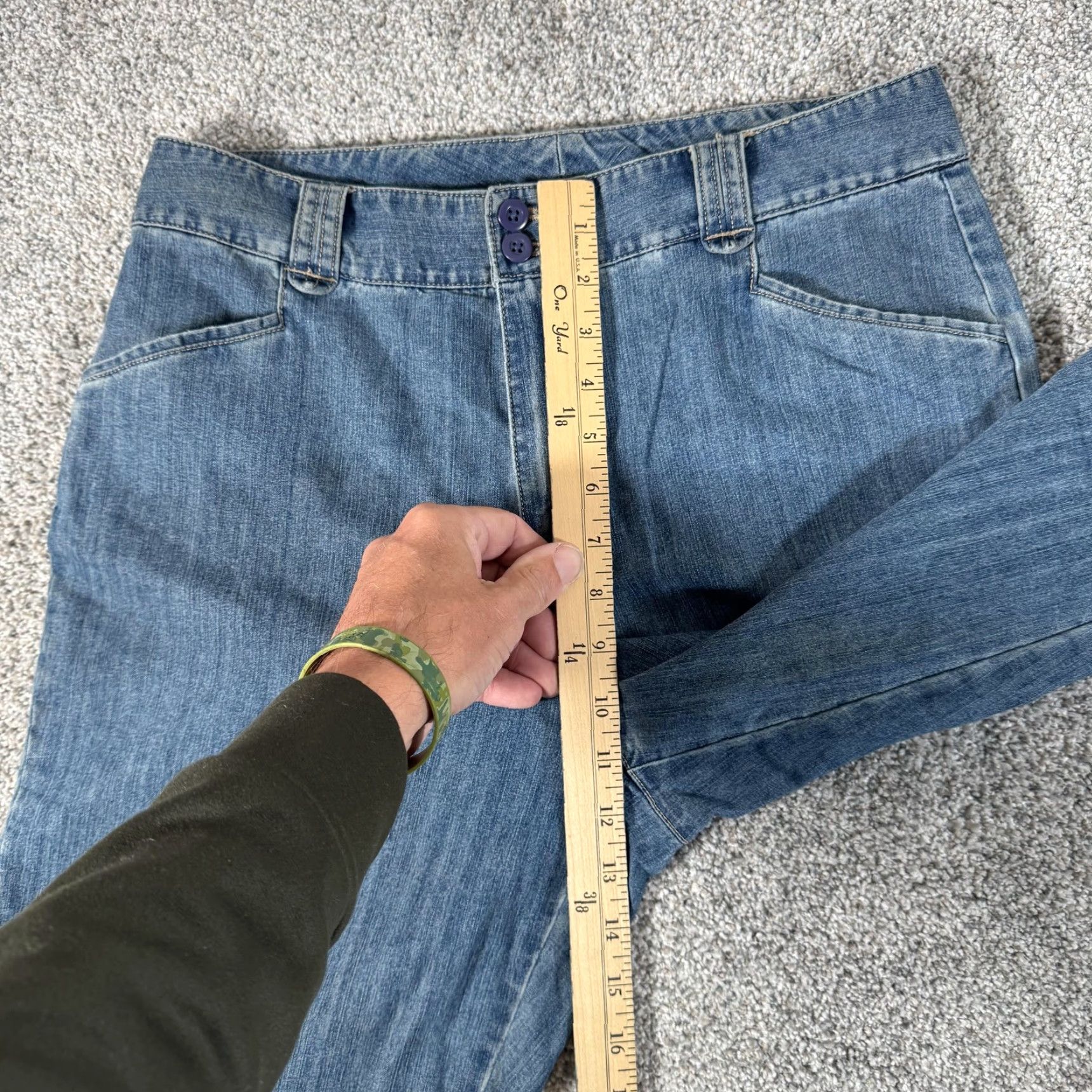 Vintage White Stag Jeans 8 Blue Medium Stonewash Stretch Straight Leg Zip Fly Womens Size 30" / US 8 / IT 44 - 5 Thumbnail