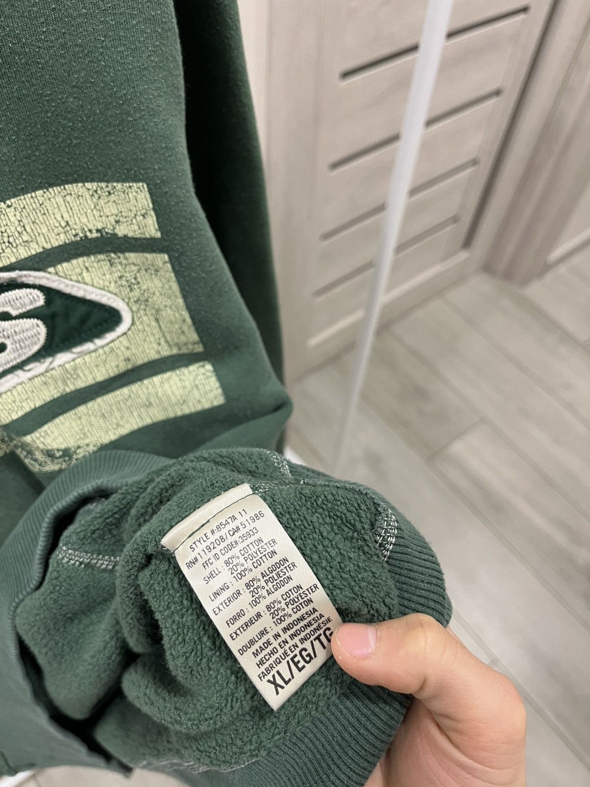 NFL Vintage 90s New York Y2K Jets Hoodie Green USA Size US XL / EU 56 / 4 - 6 Thumbnail