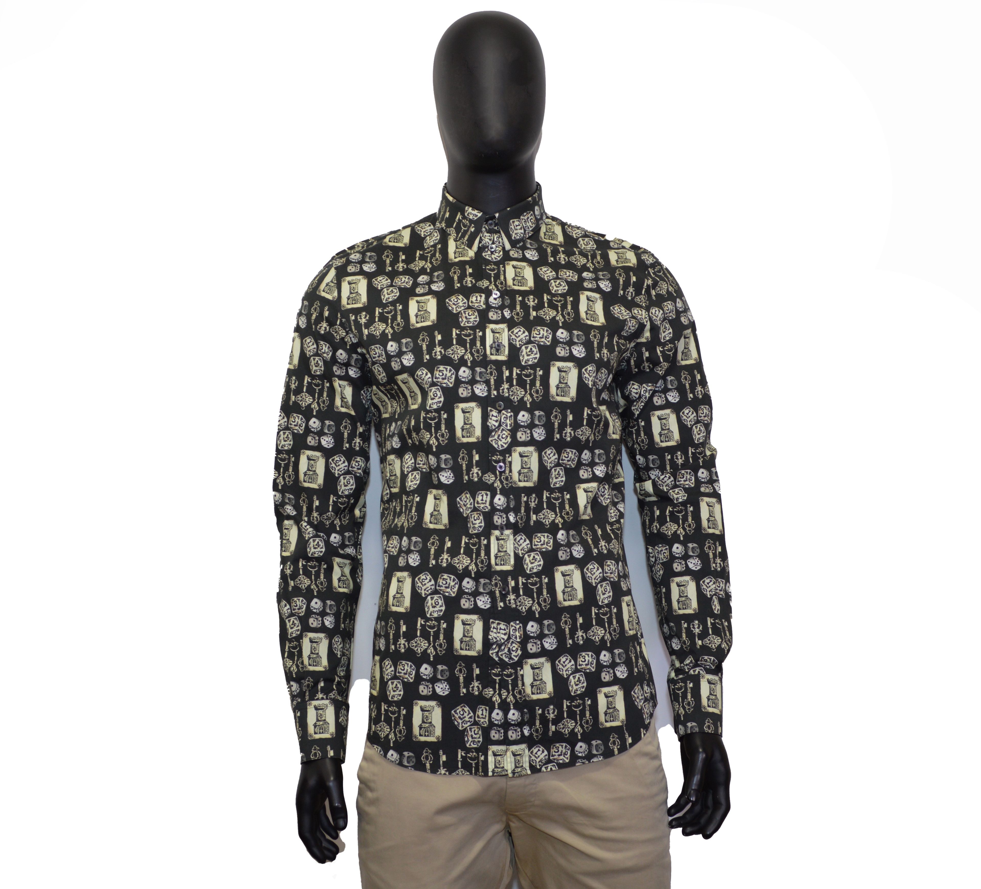 Dolce & Gabbana Men's Dolce & Gabbana Sicilia Dress Shirt 42 16.5 Print Size US L / EU 52-54 / 3 - 1 Thumbnail