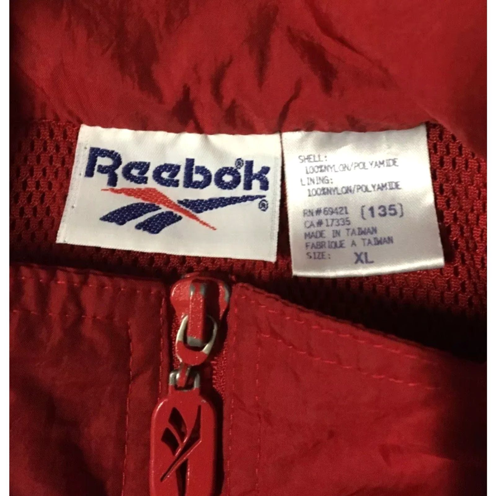 Reebok VINTAGE Reebok Jacket XL Red Striped Logo 90s 80s USA Hip Hop Basketball Track & Field Windbreaker Mens Size US XL / EU 56 / 4 - 4 Thumbnail