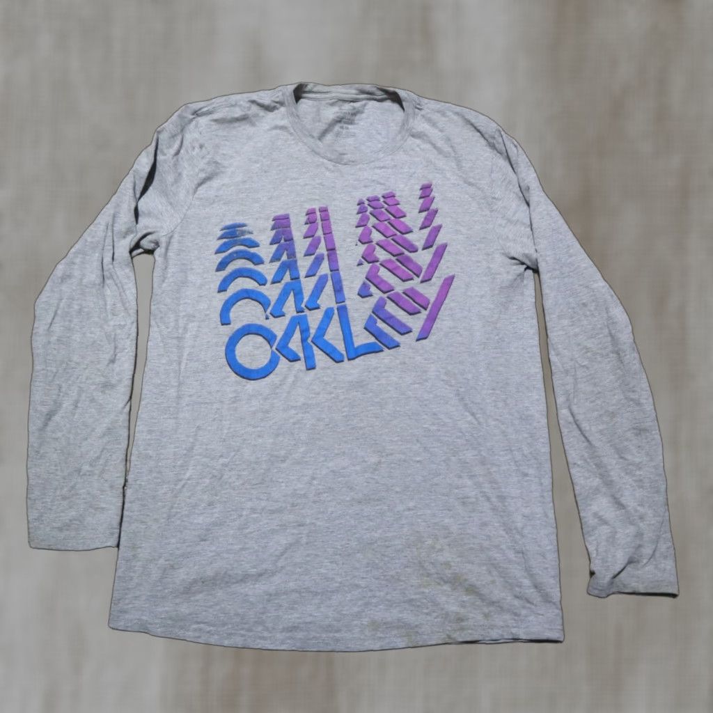 Oakley Oakley Shirt Men M Gray Long Sleeve Tee T-Shirt Adult Medium Size US M / EU 48-50 / 2 - 1 Thumbnail