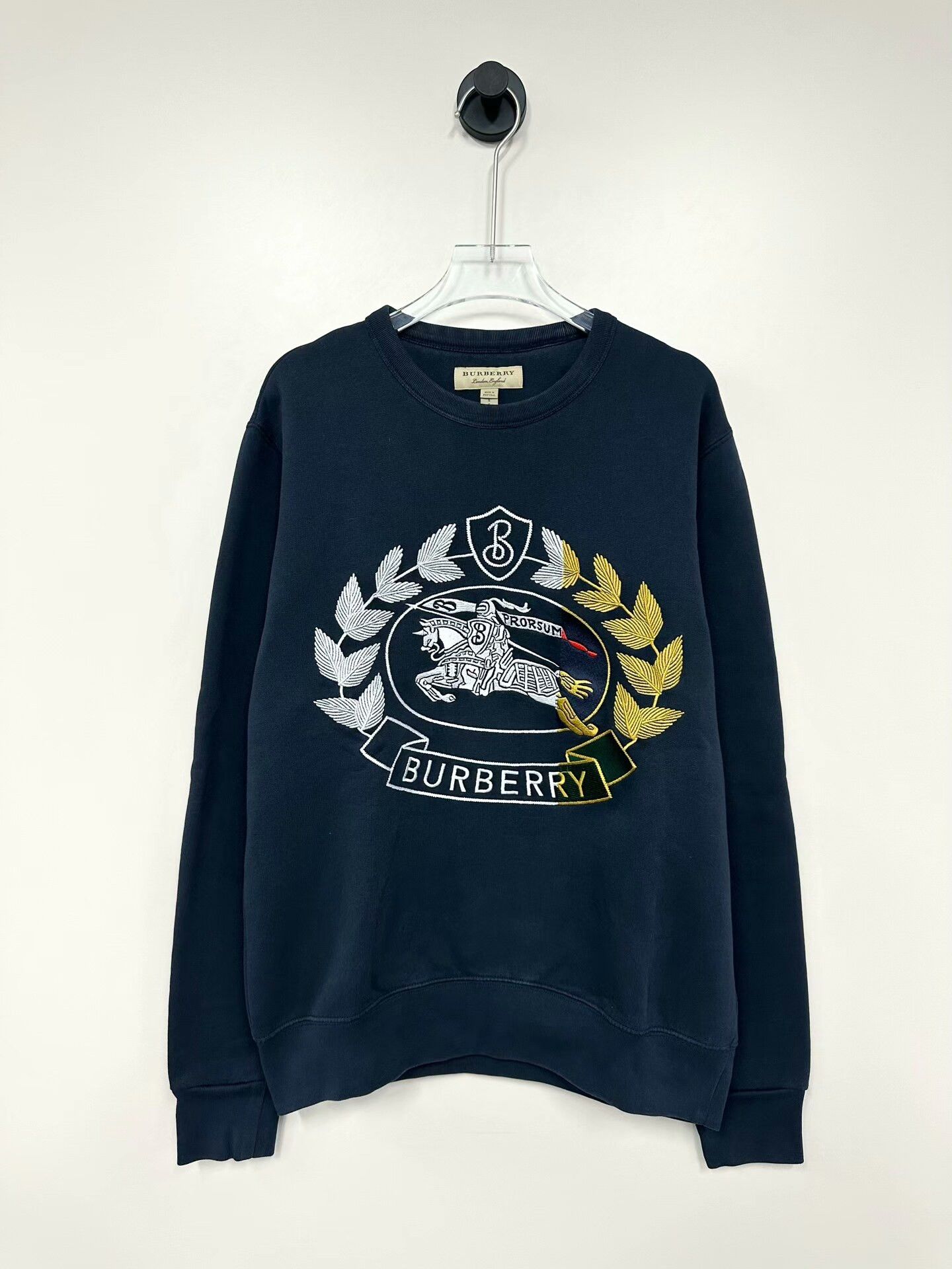 Burberry Burberry Blue Embroidered Logo Sweatshirt Size US S / EU 44-46 / 1 - 1 Thumbnail