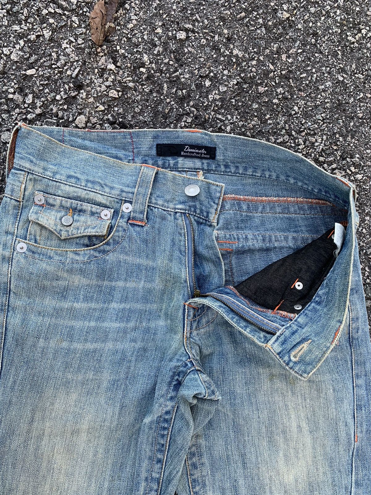 Tornado Mart FLARE💥 DOMINATE HANDCRAFTED JEANS PUNK STYLE DENIM☠️🎌 Size US 33 - 10 Thumbnail