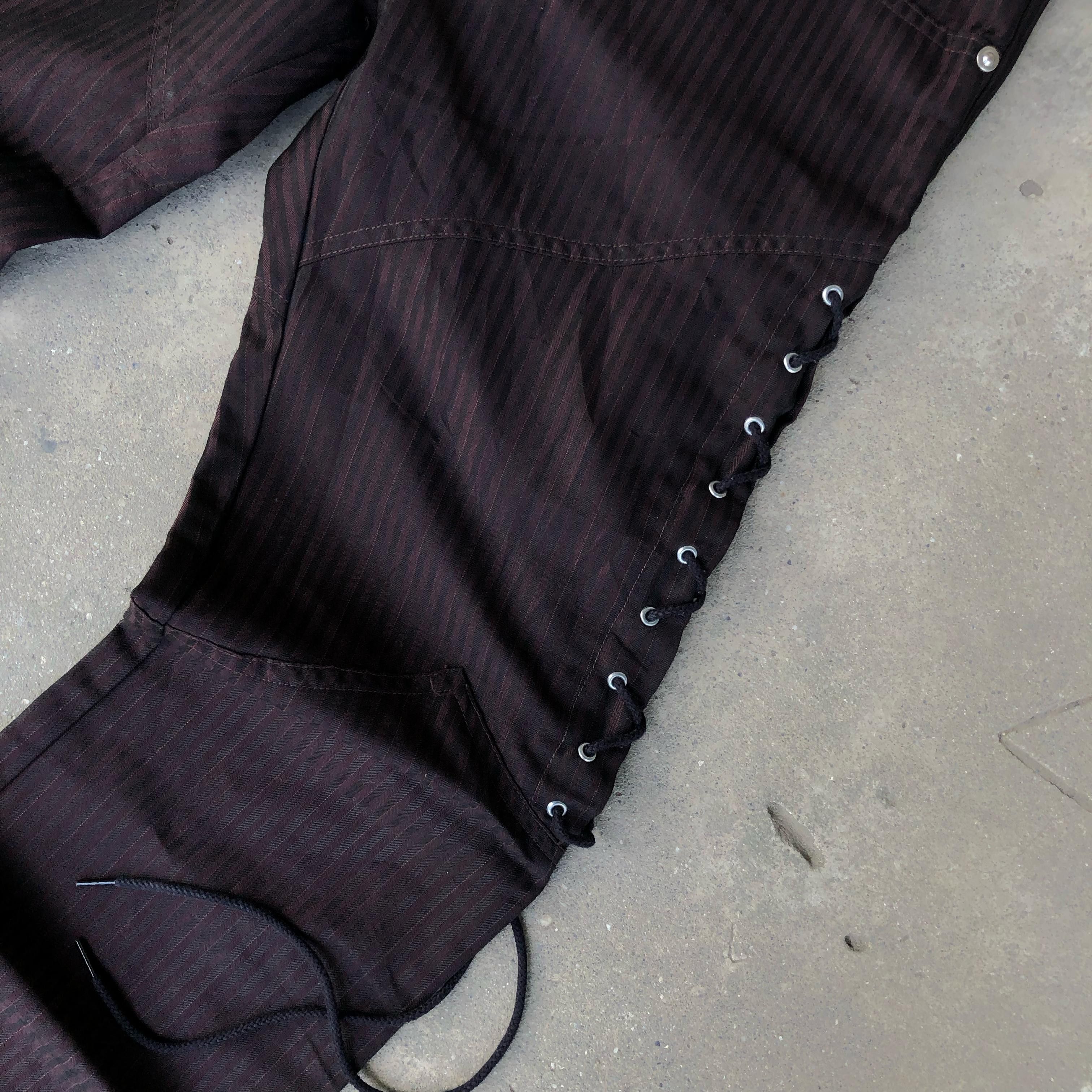 Japanese Brand × semanticdesign Semantic Design Lace Up Flared Pants Size US 30 / EU 46 - 2 Thumbnail