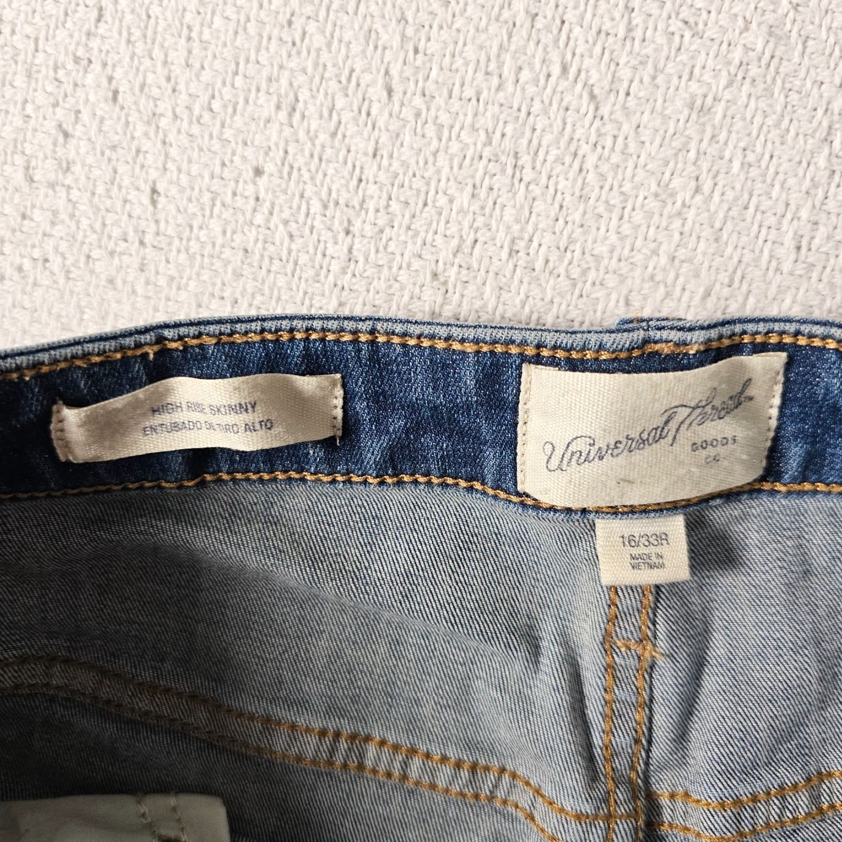 Vintage Universal Thread Jeans Women Skinny Cropped High-Rise 16 Blue 28in Inseam Stretch Size 38" / US 16 / IT 52 - 3 Thumbnail
