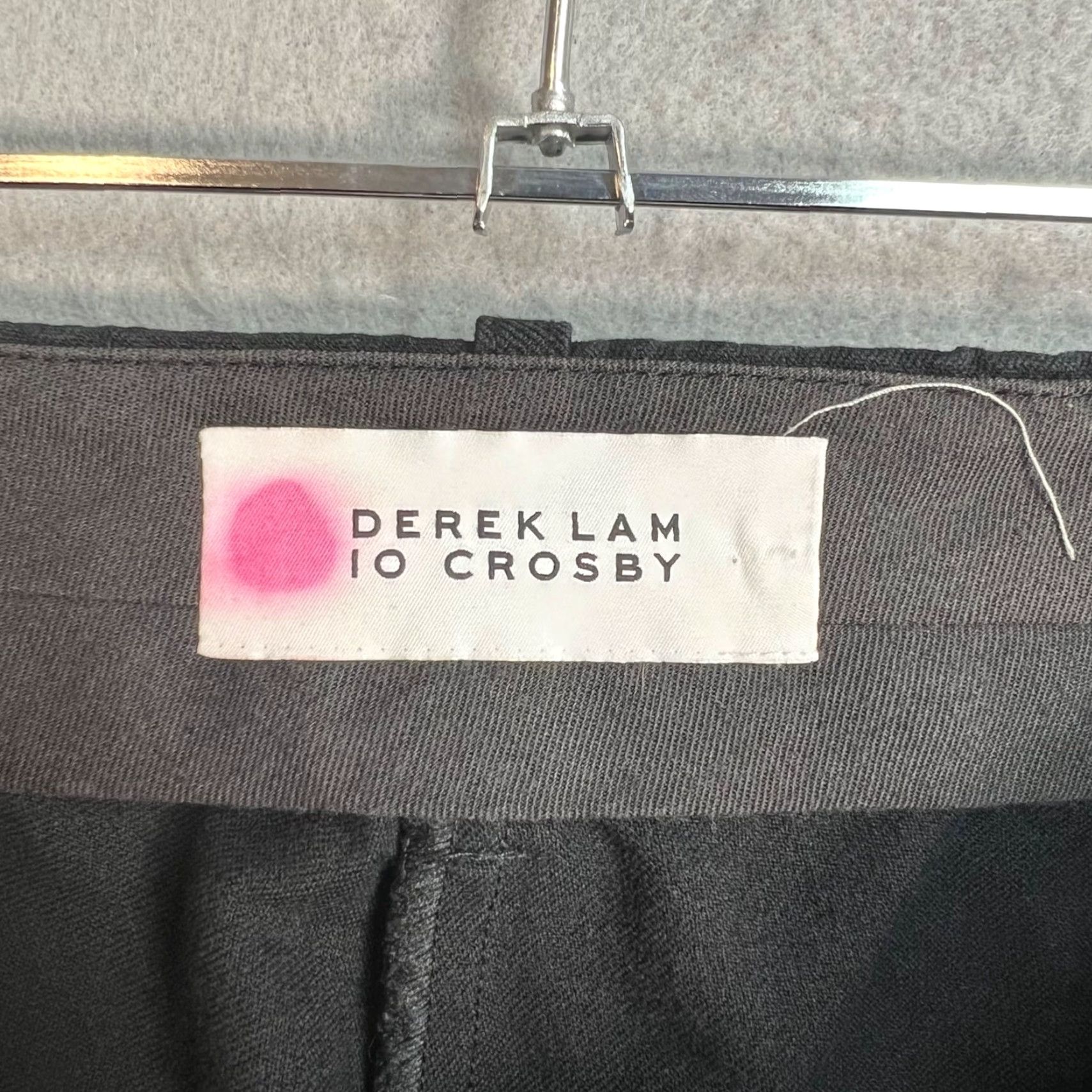 Vintage Derek Lam 10 Crosby Black Flare Leg Pants With White Side Stripes Womens Size 28 Size 28" / US 6 / IT 42 - 3 Thumbnail