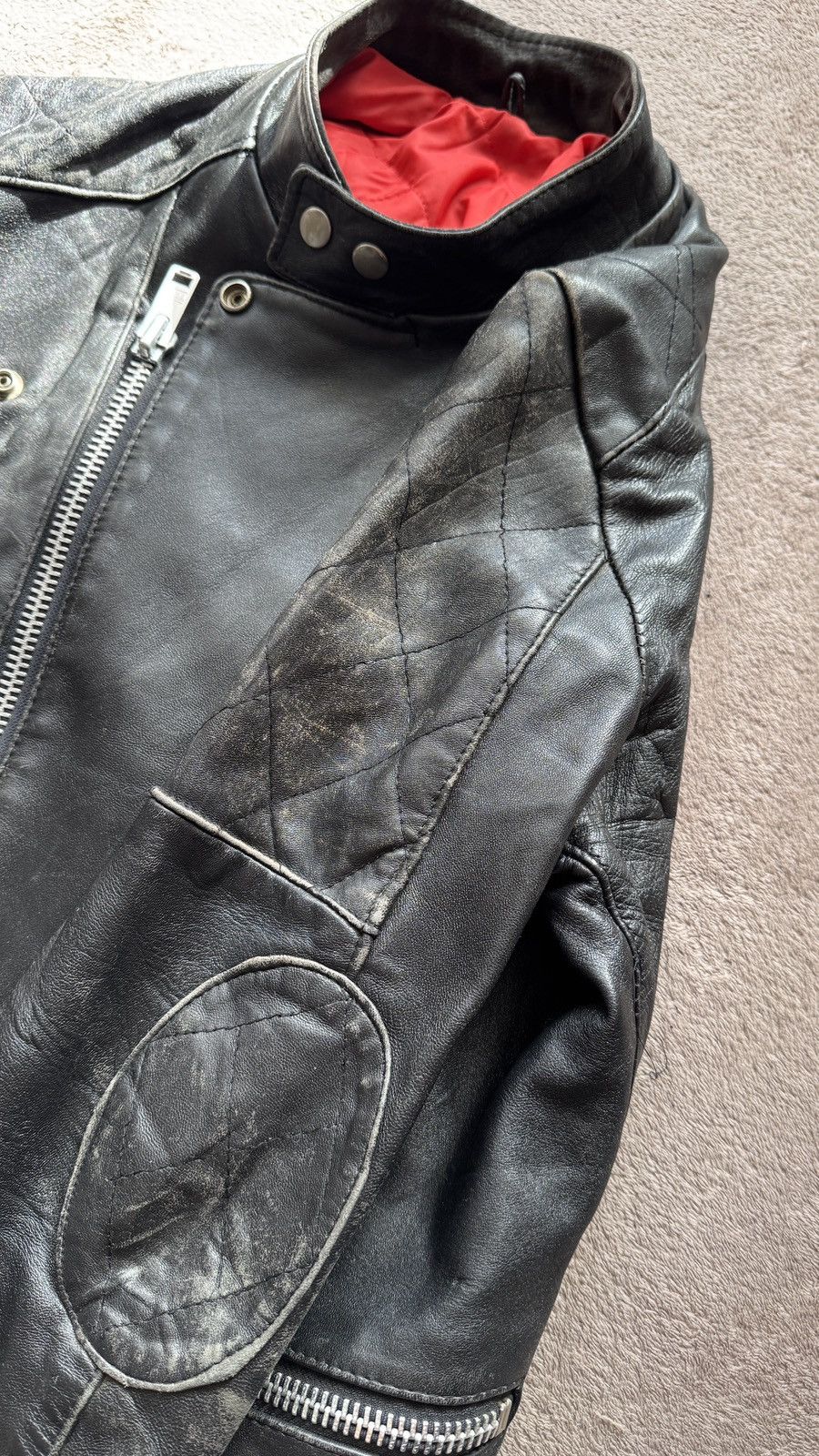Genuine Leather Y2K Vintage Moto Biker Leather Jacket Gucci Grunge Punk Vibe Size US M / EU 48-50 / 2 - 7 Thumbnail