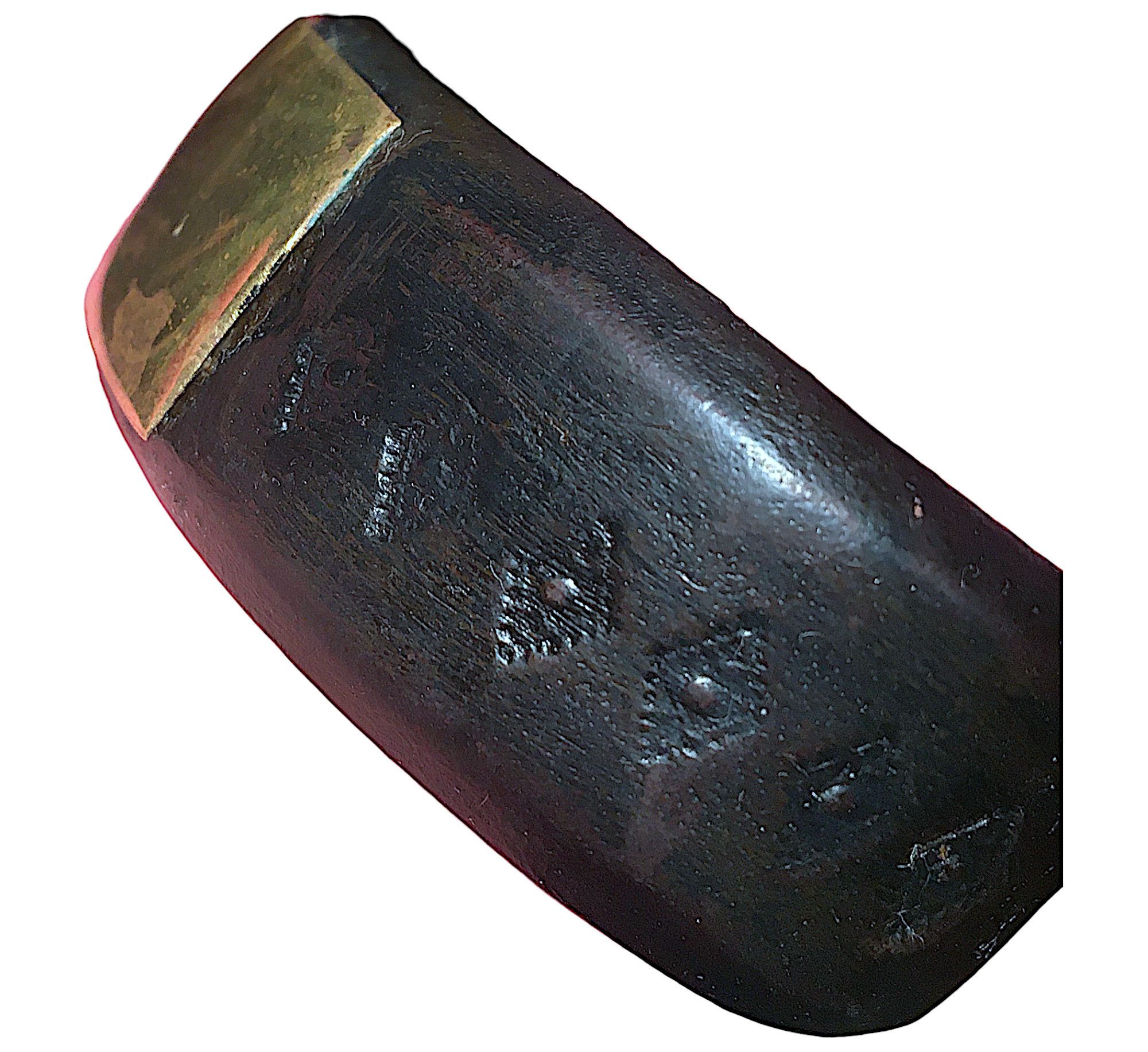 Vintage Tuareg Leather and Brass Cuff Bracelet – Algeria 1970s Size ONE SIZE - 4 Thumbnail