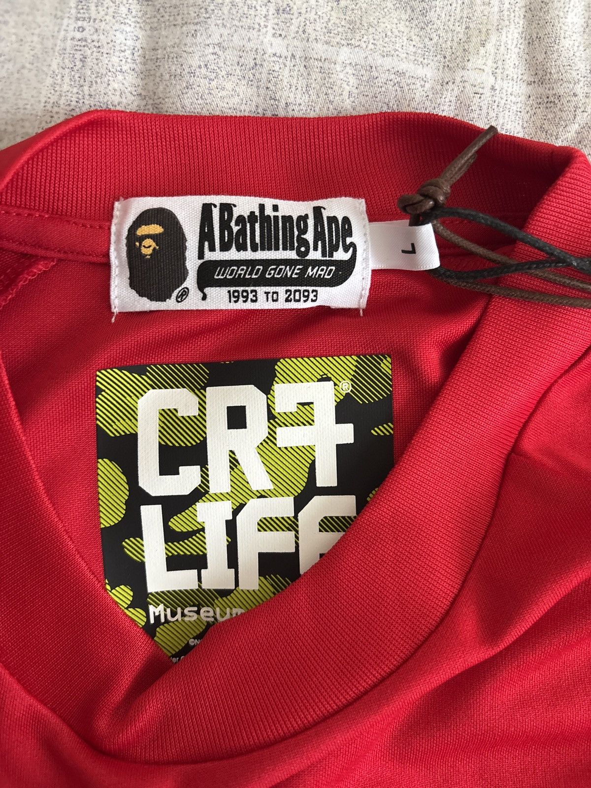 Bape Bape x CR7 Red Multi Logo Ronaldo Jersey Long Sleeve Size US L / EU 52-54 / 3 - 4 Thumbnail
