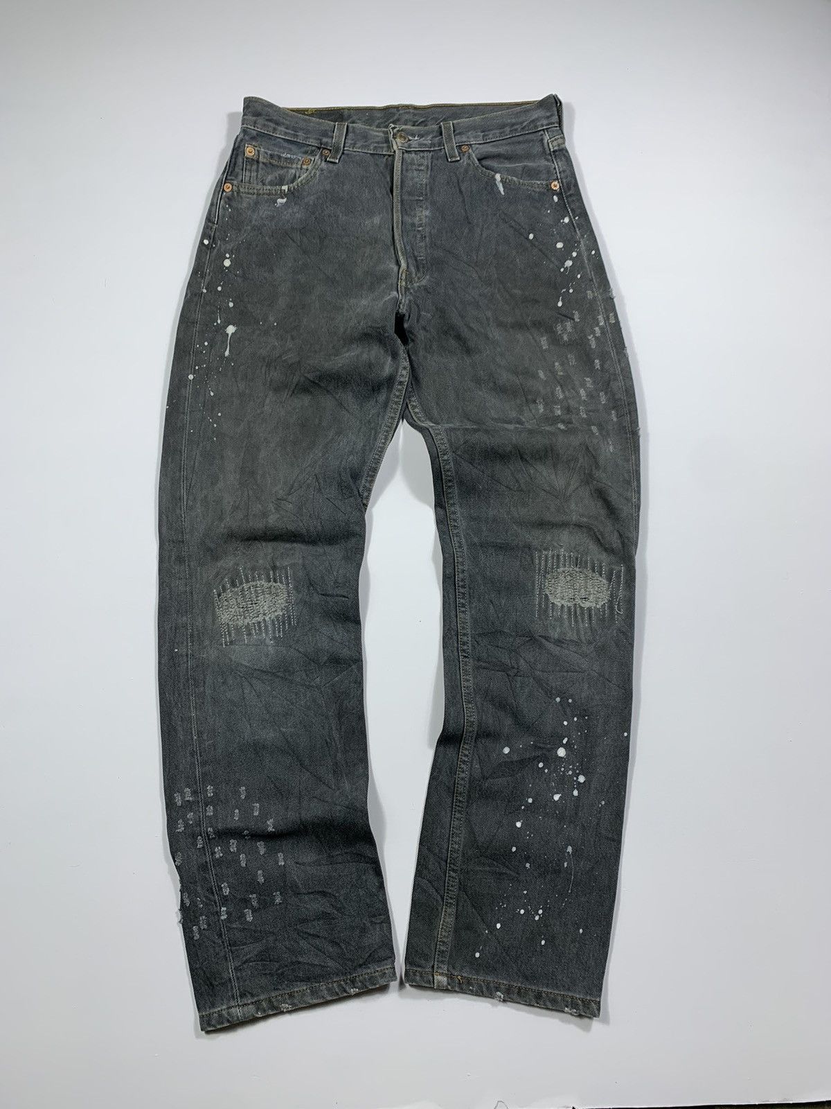 Levi's Levi’s 501 Distressed Red Tab Denim pants Size US 30 / EU 46 - 2 Thumbnail