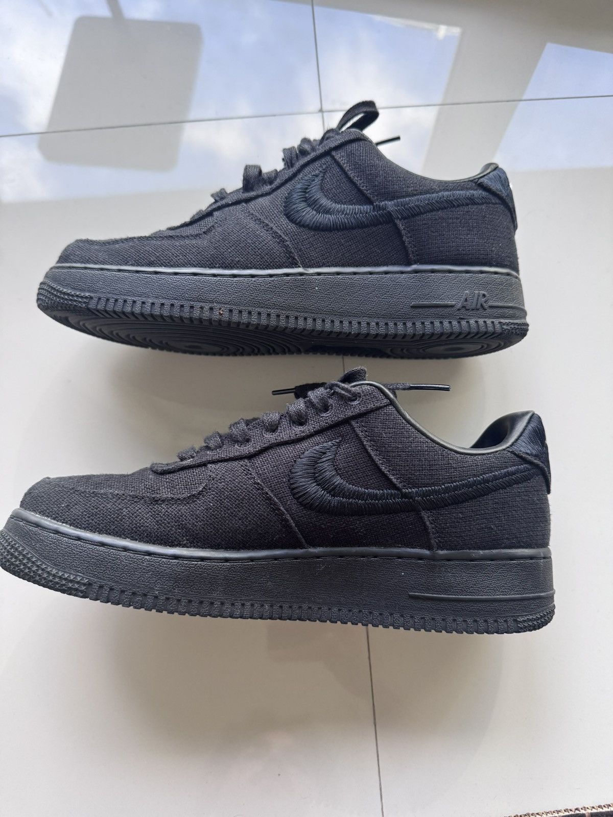 Nike × Stussy Stussy AF1 Triple Black Nike Size US 8.5 / EU 41-42 - 2 Thumbnail