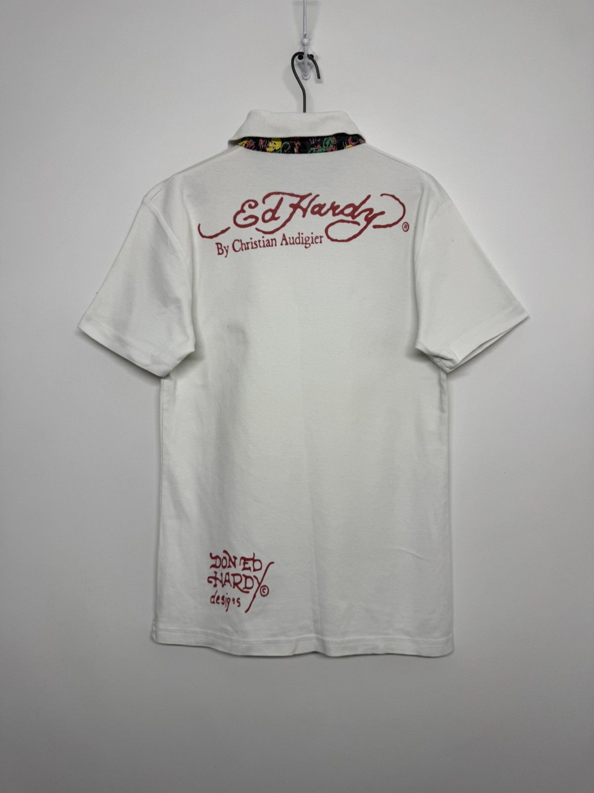Ed Hardy Ed Hardy Big Logo Polo Shirt Rhinestones Drip Swag y2k Size M / US 6-8 / IT 42-44 - 3 Thumbnail
