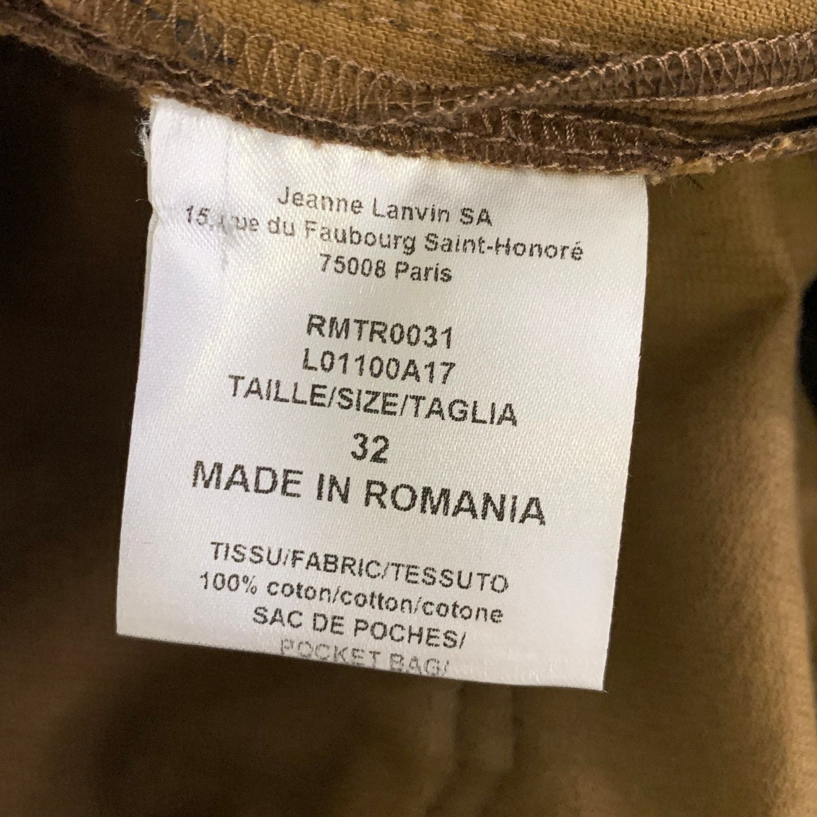 Lanvin LANVIN Size 32 Brown Corduroy Cotton Button Fly Casual Pants Size US 32 / EU 48 - 5 Thumbnail
