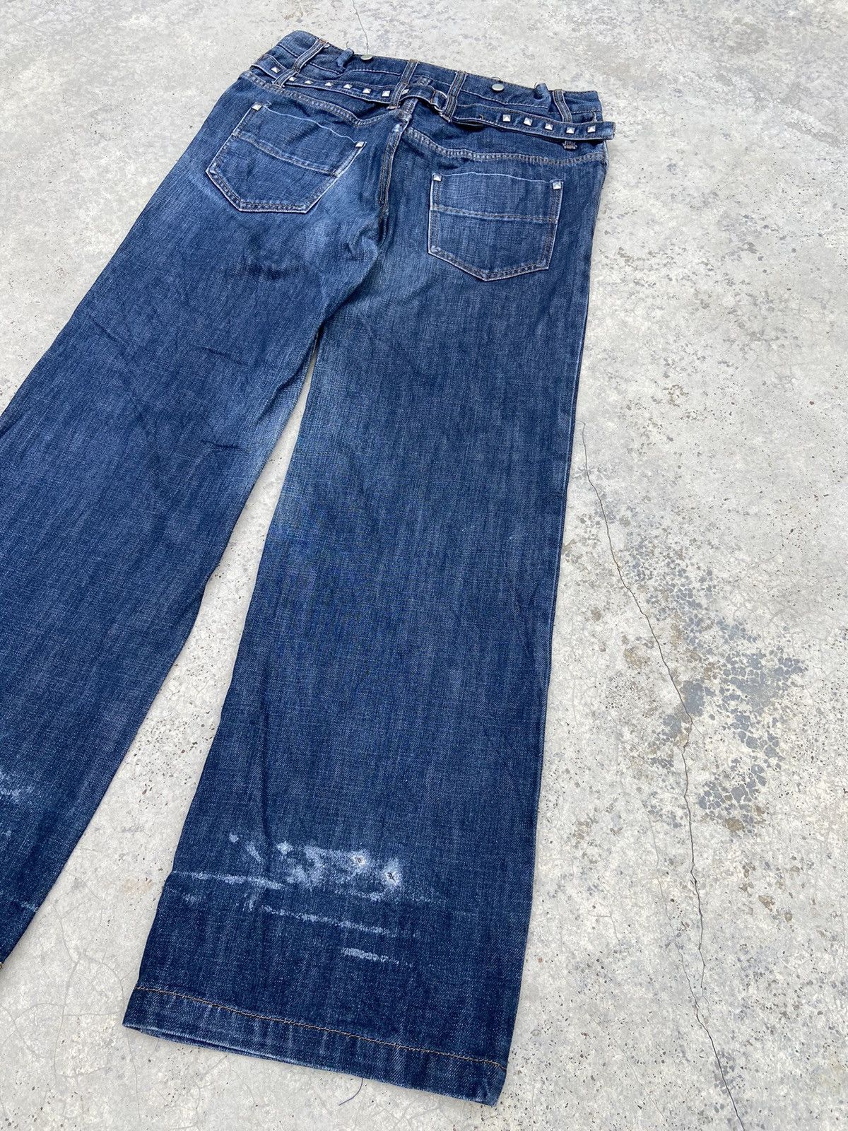 14th Addiction World wide love jeans baggy flared jeans studded Size US 31 - 11 Thumbnail