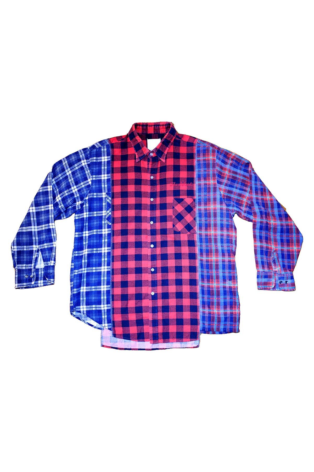 Takahiromiyashita The Soloist. Patchwork Checked Cotton-Flannel Shirt - Multi Size US M / EU 48-50 / 2 - 3 Thumbnail