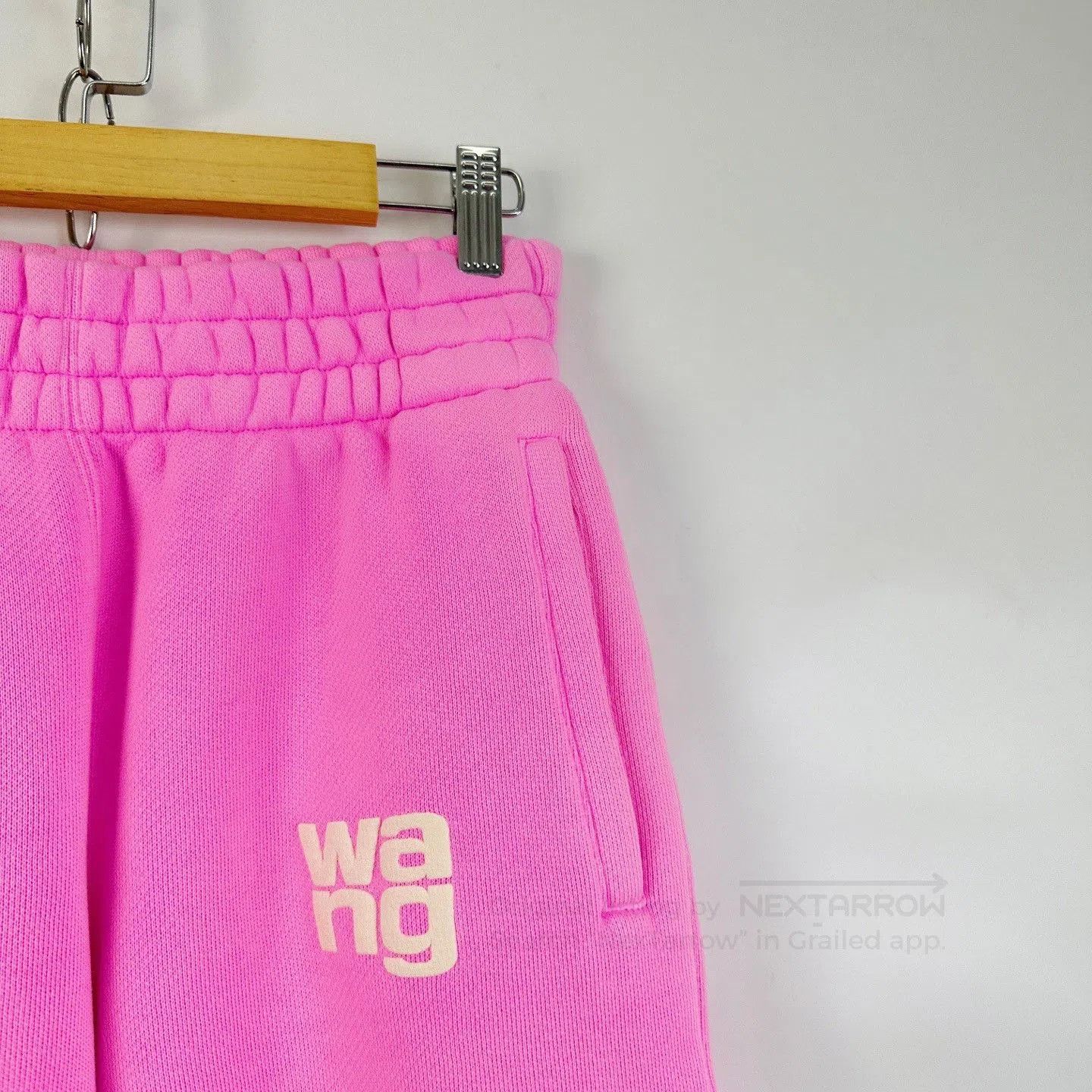 Alexander Wang Alexander Wang Pink Foam Logo Cuffed Sweatpants. Size 22" - 4 Thumbnail