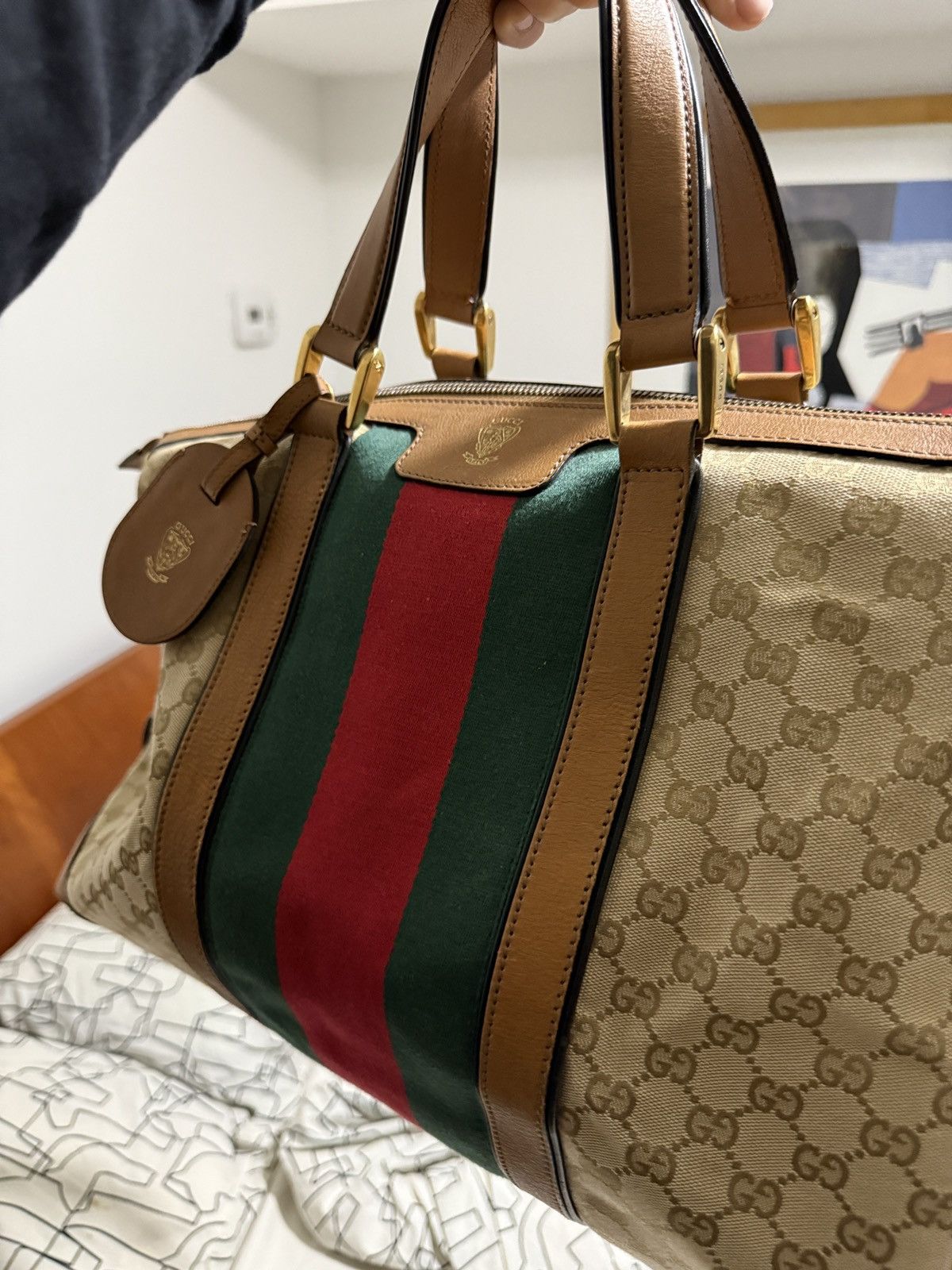 Gucci Gucci Brown Monogram Travel Bag Size ONE SIZE - 4 Thumbnail