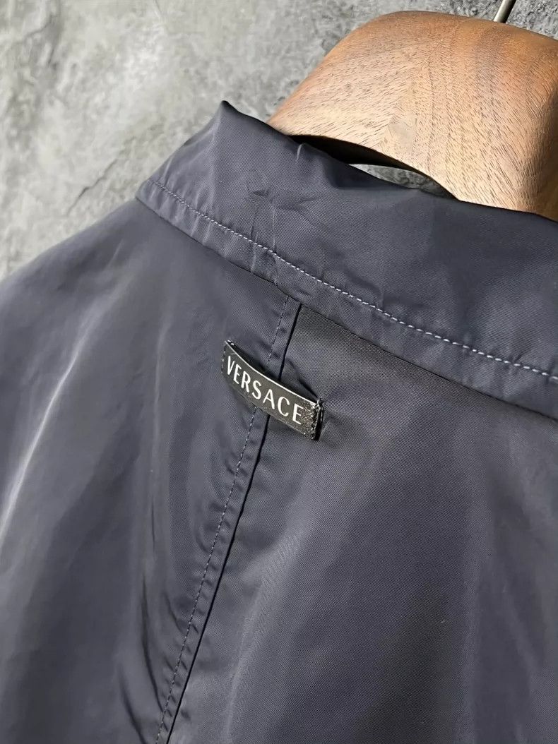 Versace Versace Leather label small logo trench coat on the back Size US XXL / EU 58 / 5 - 6 Thumbnail