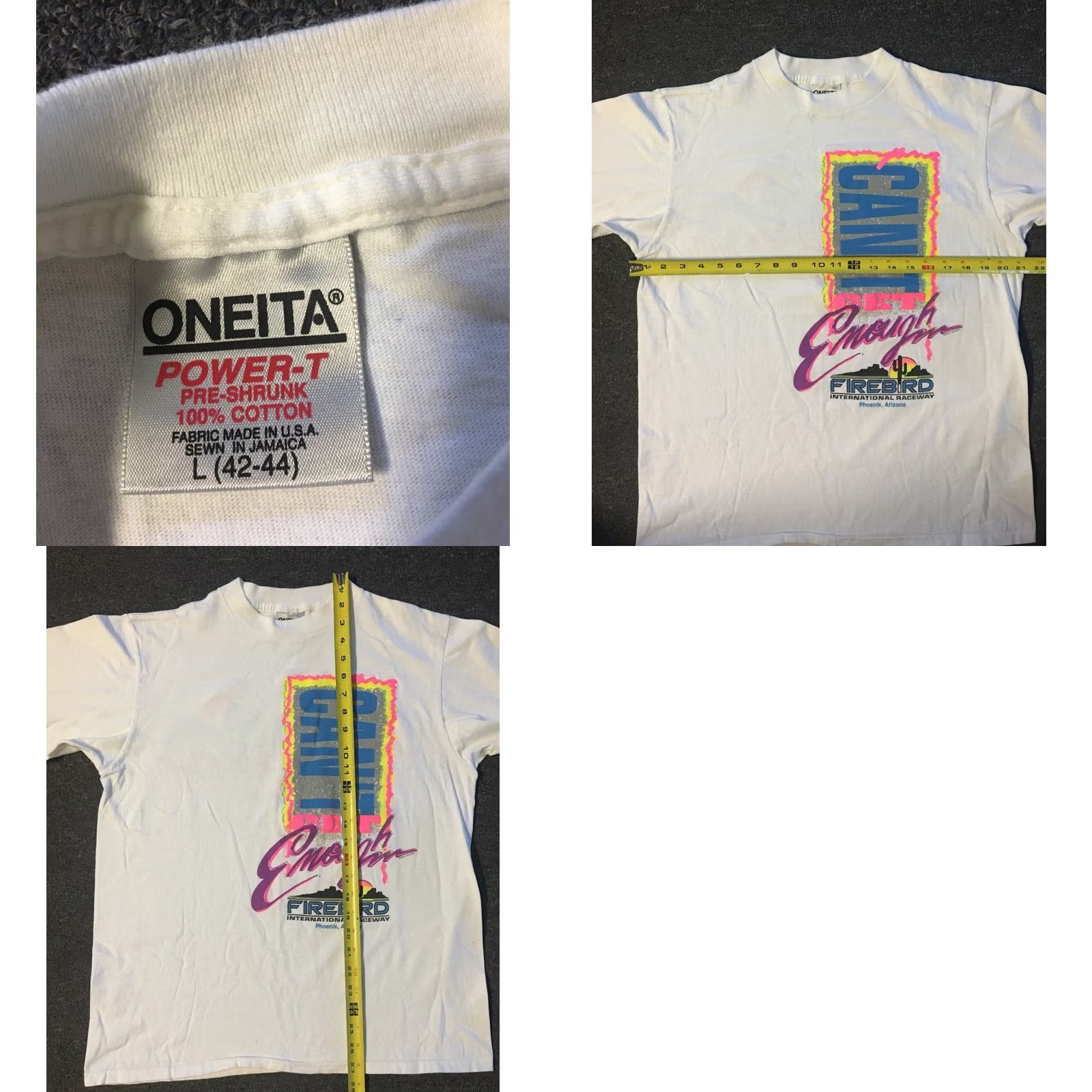 Vintage VINTAGE Firebird Raceway Shirt M White NASCAR Can-Am 80s Phoenix Racing Single Stitch Mens Size US M / EU 48-50 / 2 - 8 Thumbnail