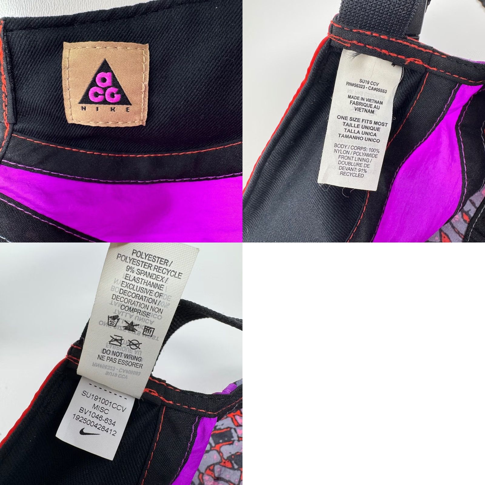 Nike ACG Nike ACG Tailwind Cap 5 Panel Hat Purple Red Pattern BV1046-634 OSFM Size ONE SIZE - 9 Thumbnail