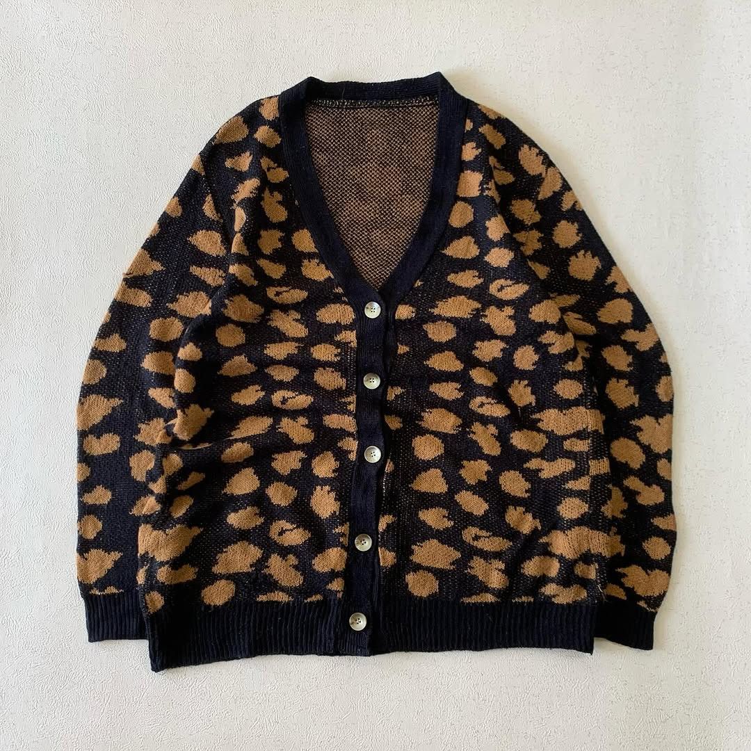 Vintage Vintage 90s Leopard Cardigan Size US L / EU 52-54 / 3 - 1 Thumbnail
