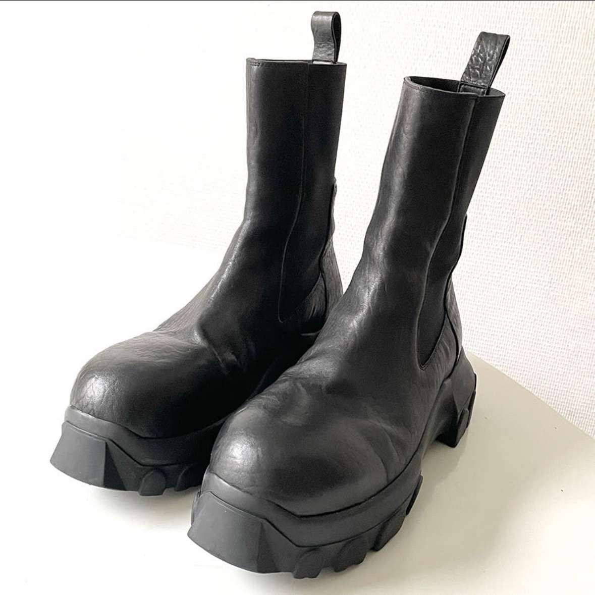 Pre-owned Rick Owens Tractor Boots - Send Offers In Black