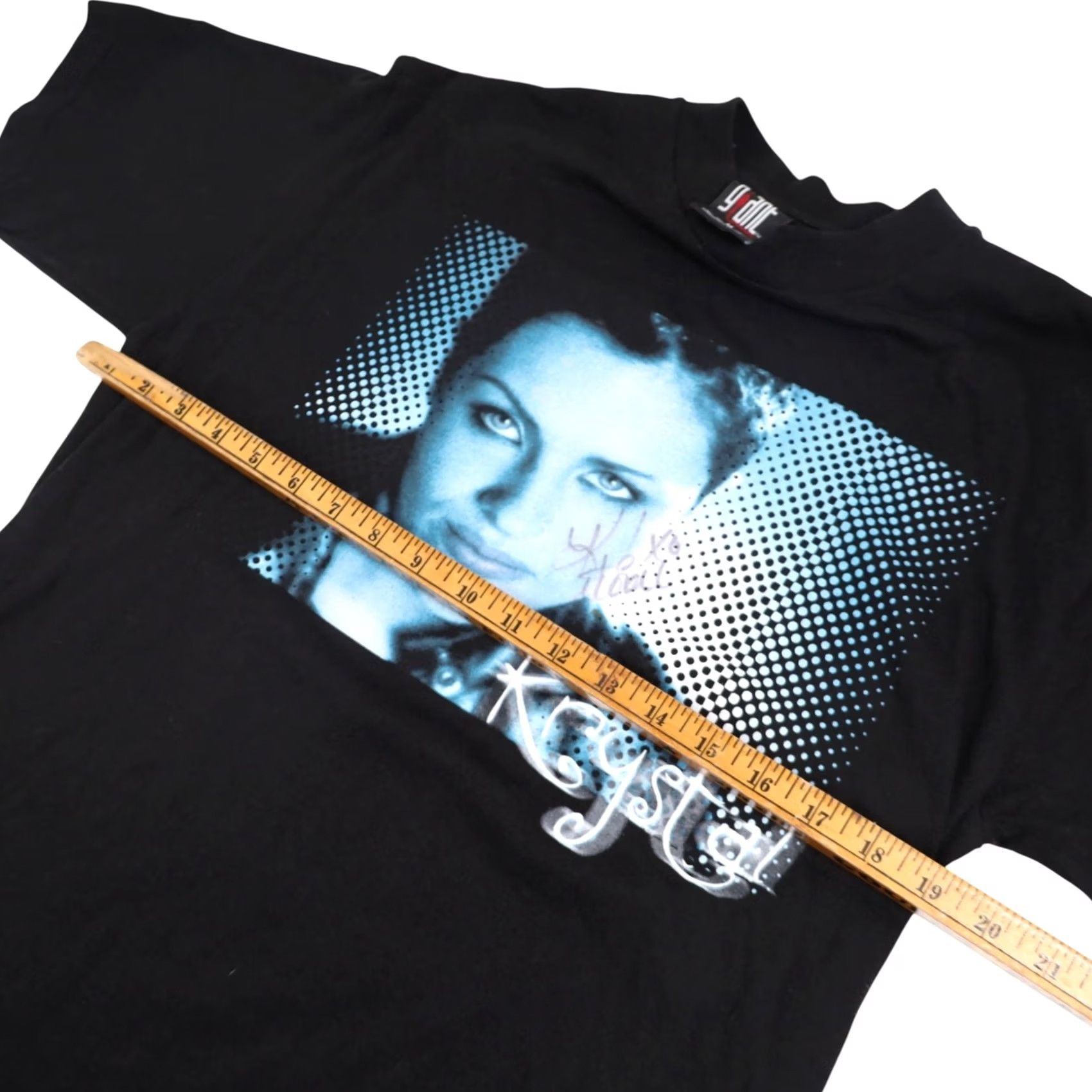 Vintage VINTAGE Giant Krystal Harris Signed Graphic Band Tee Black Mens Medium Size US M / EU 48-50 / 2 - 7 Thumbnail