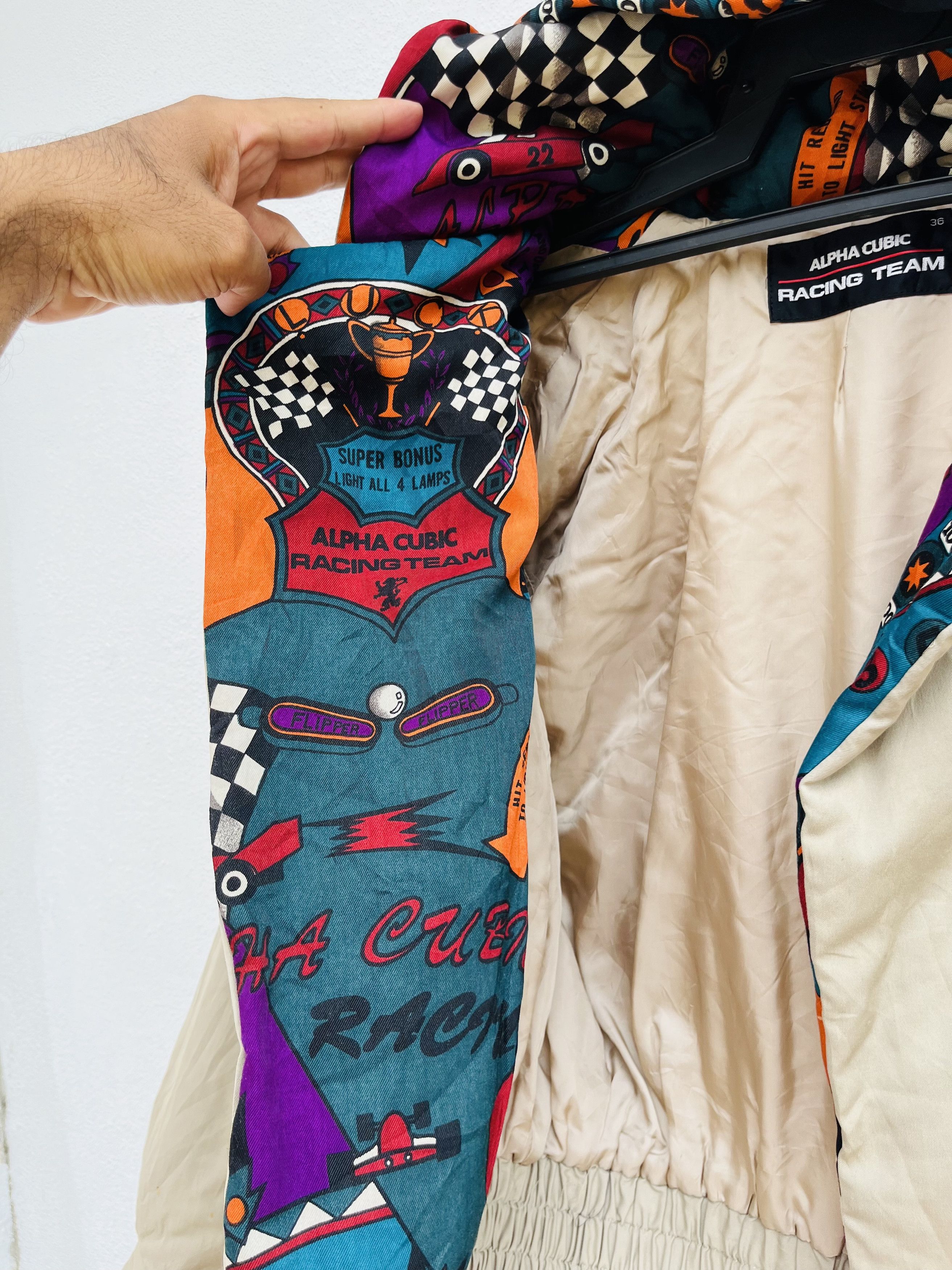 Japanese Brand × Vintage Vintage Alpha Cubic Racing Team Streetwear Fashion Style Size US L / EU 52-54 / 3 - 6 Thumbnail