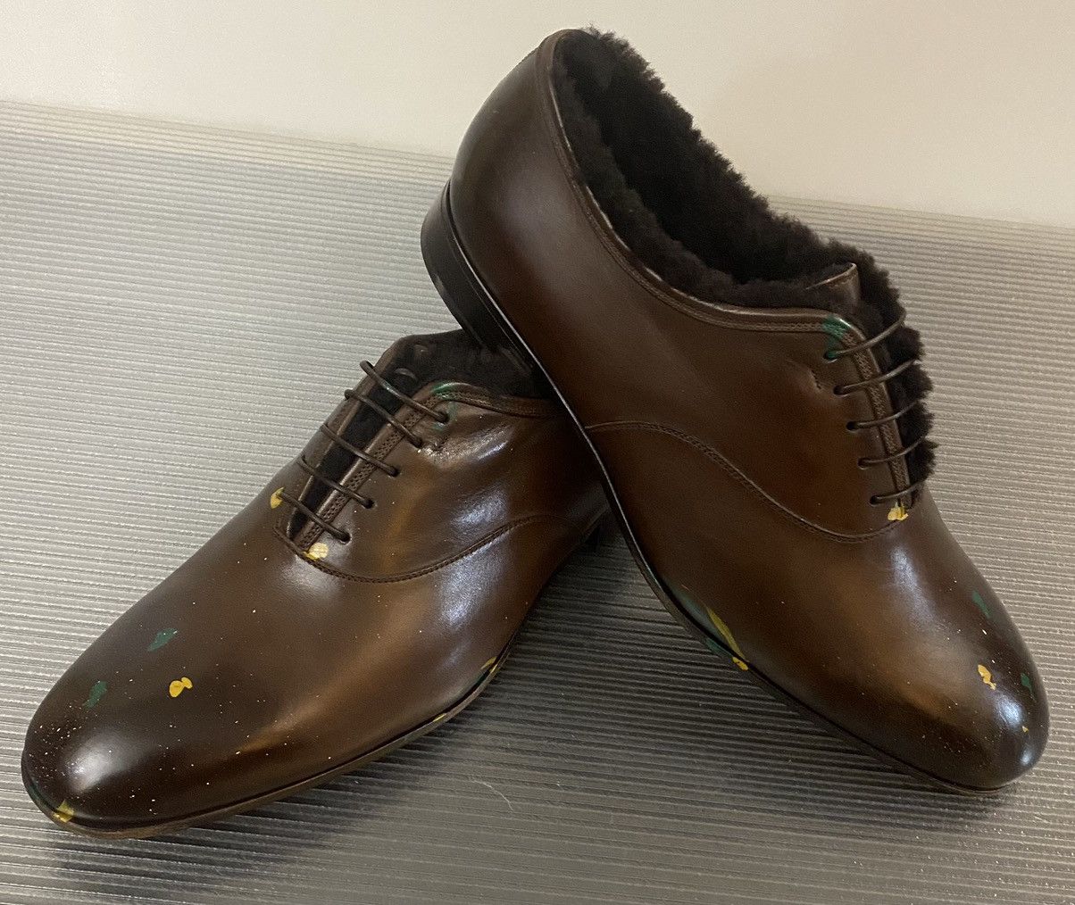 Salvatore Ferragamo Ferragamo 🇮🇹 Rodeo Calf Andy Warhol Shearling Derby 10 EE NEW Size US 10 / EU 43 - 3 Thumbnail