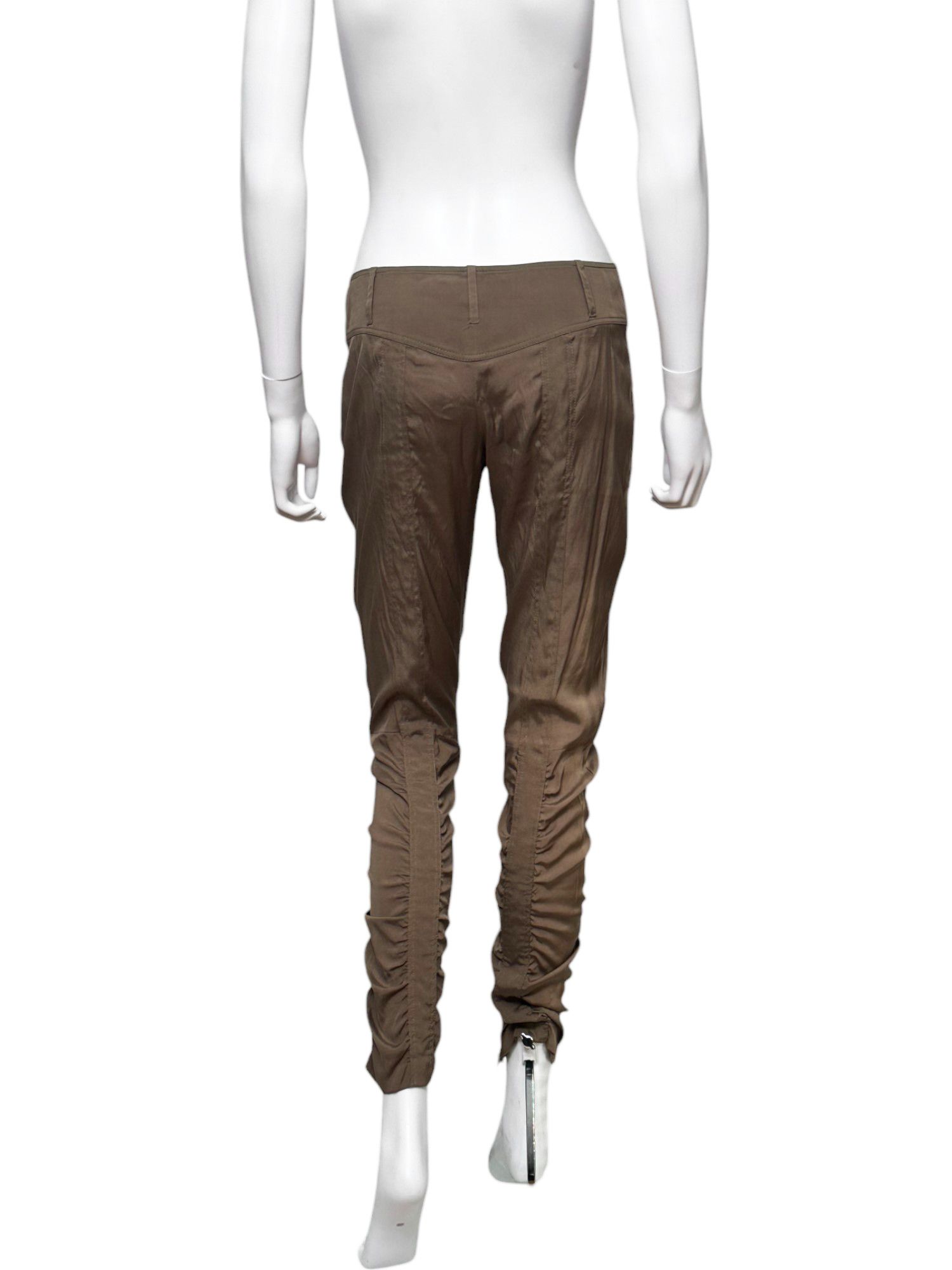 Gucci × Tom Ford Gucci by Tom Ford S/S 2004 Silk Brown Pants Size 27" / US 4 / IT 40 - 4 Thumbnail