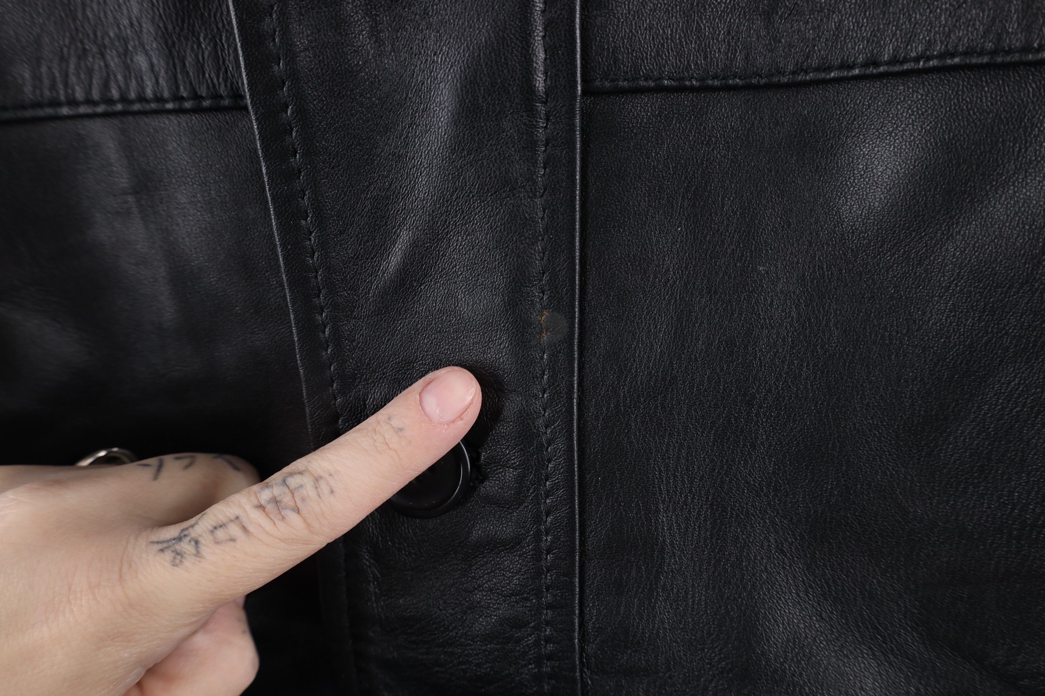 Vintage Vintage 90s Streetwear Elbow Patch Leather Jacket Coat Black Size US XXL / EU 58 / 5 - 6 Thumbnail