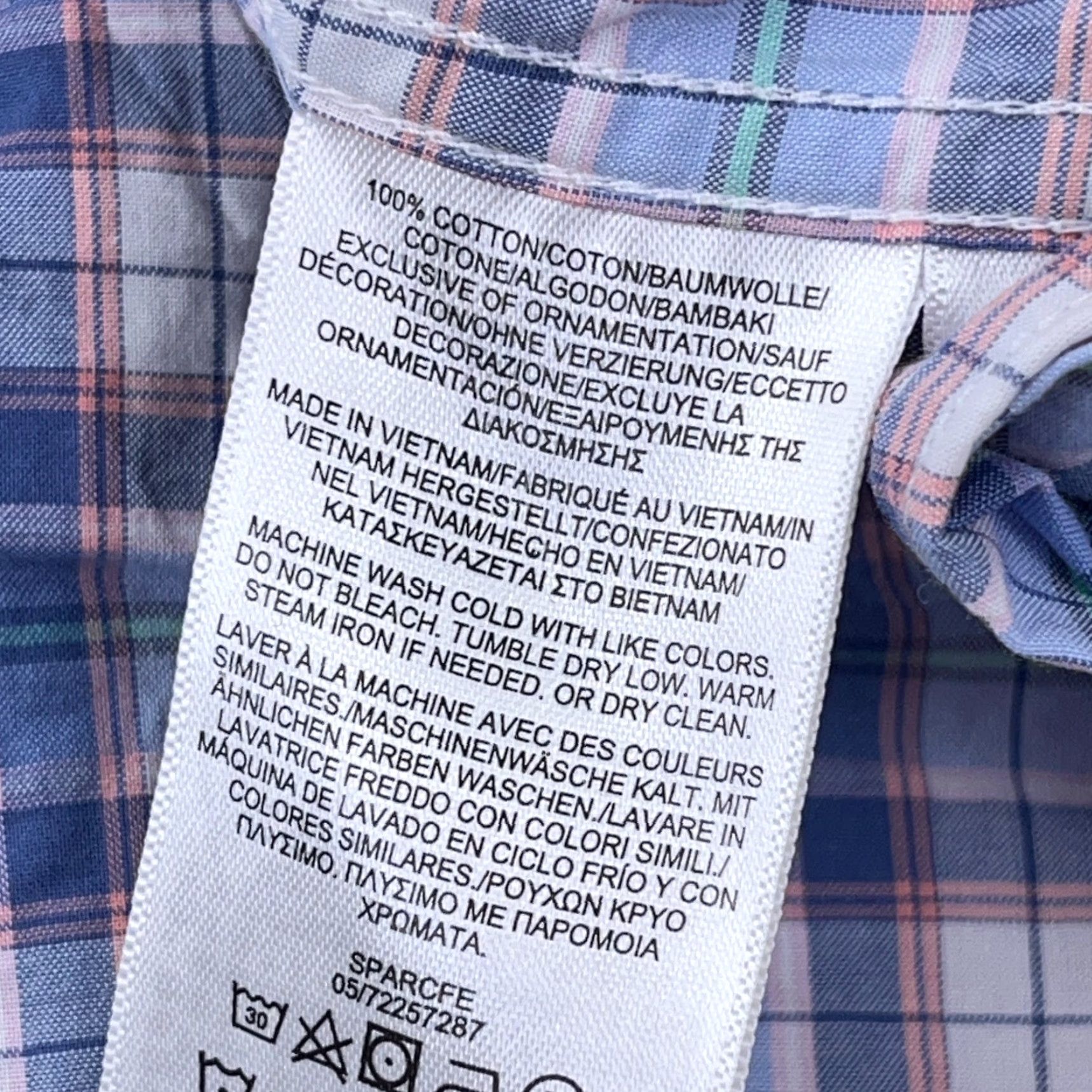Brooks Brothers Brooks Brothers Button-Up Shirt Men XL Blue Plaid Short Sleeve Casual Dress Size 46R - 5 Thumbnail
