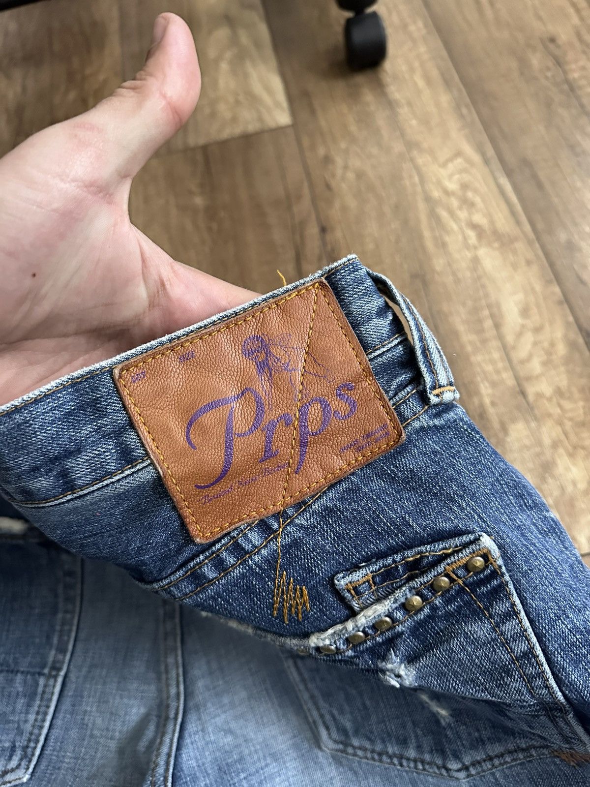 Prps PRPS Japanese Washed Denim Jeans Size US 36 / EU 52 - 11 Thumbnail