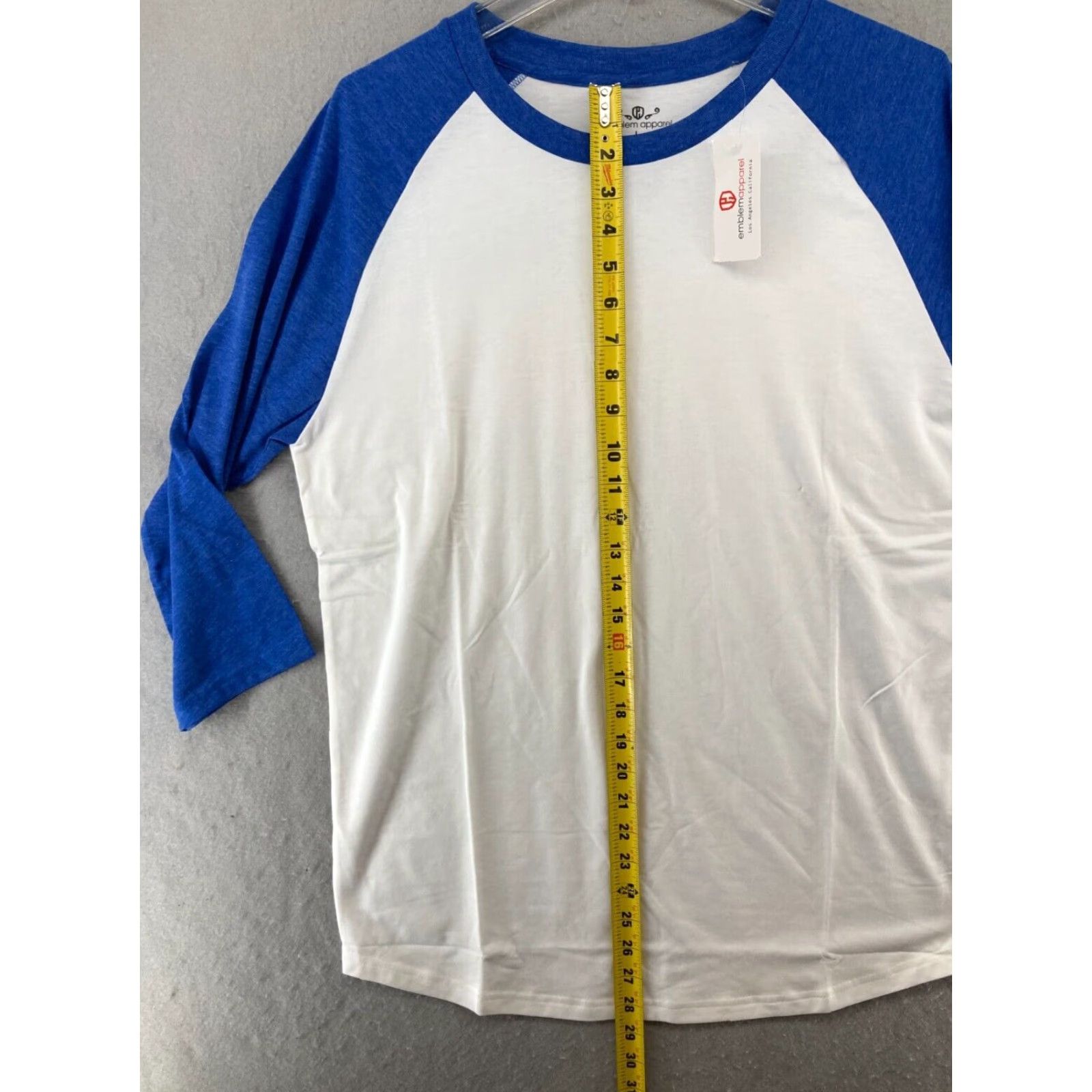 Vintage Vintage Emblem Apparel Men's Baseball T-Shirt Large Blue Jersey 3/4 Sleeve Classic Casual All Seasons Size US L / EU 52-54 / 3 - 3 Thumbnail