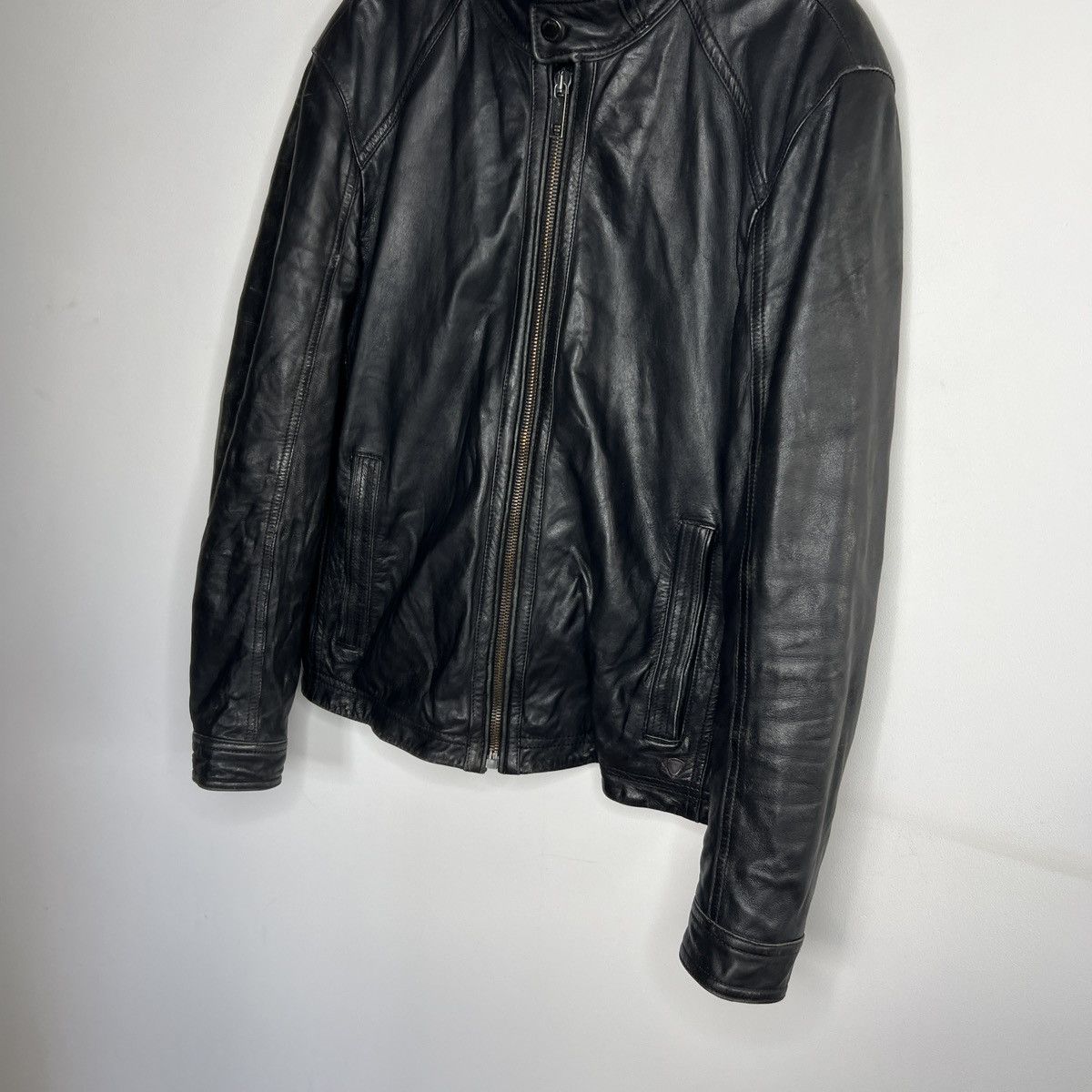 Genuine Leather × Strellson Strellson Lamb Nappa Leather Jacket Black Switzerland Size US M / EU 48-50 / 2 - 2 Thumbnail