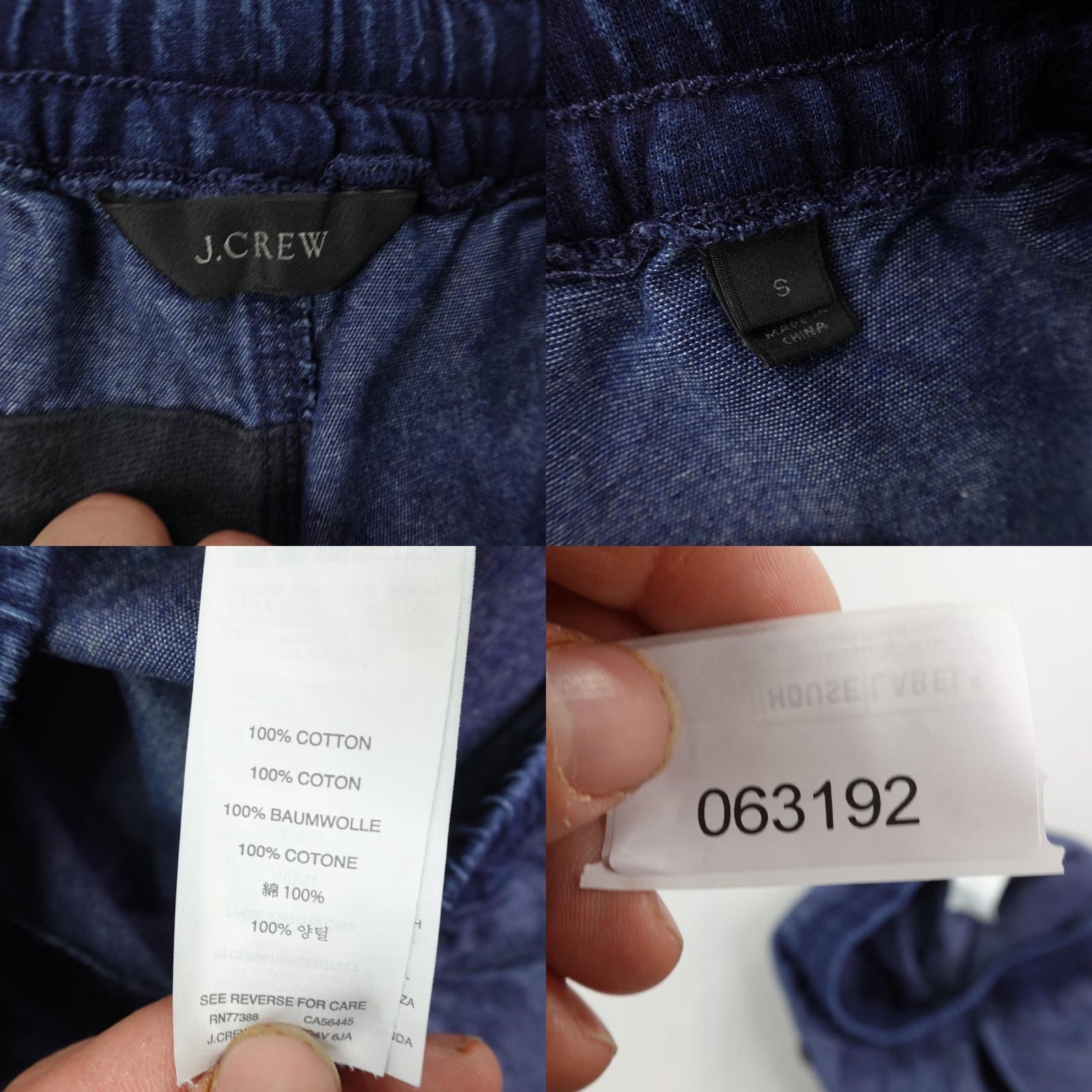J.Crew VINTAGE J.CREW Shorts Mens Small Casual Summer Cotton Drawstring Elastic Waist Pockets Blue Size US 29 - 8 Thumbnail