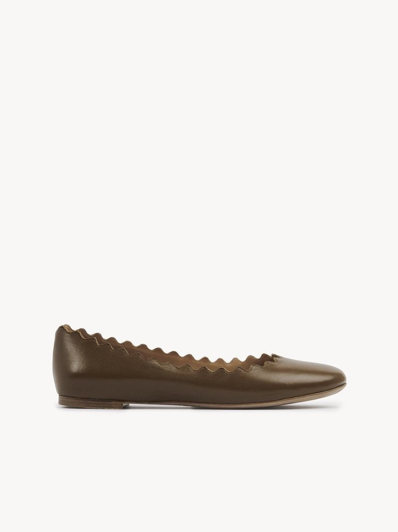 Chloe o1loc1c10226 Lauren Ballerinas in Olive Size US 6 / IT 36 - 1 Thumbnail