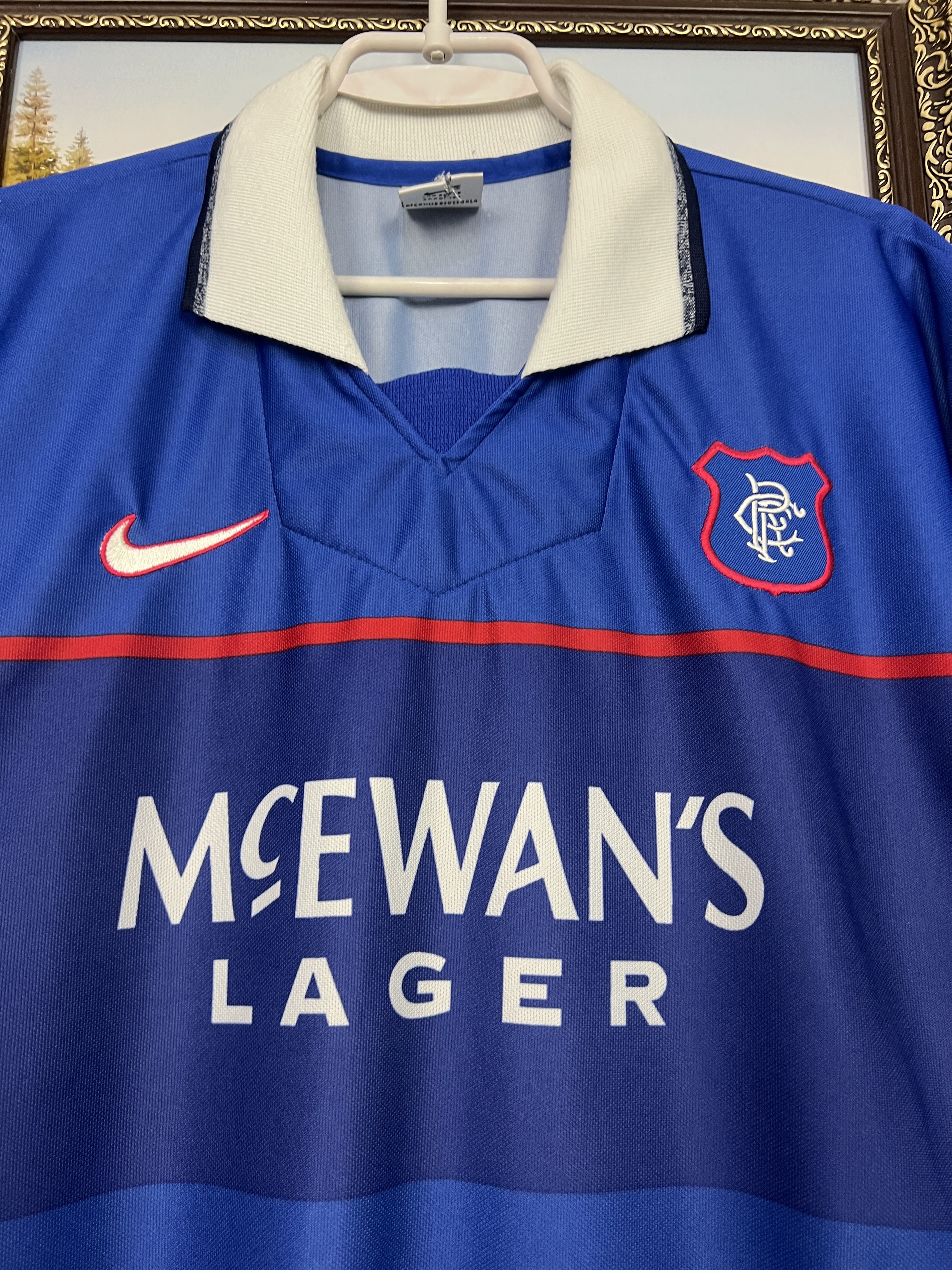 Nike Rangers Home football shirt 1997 Soccer Nike Jersey Size US M / EU 48-50 / 2 - 3 Thumbnail