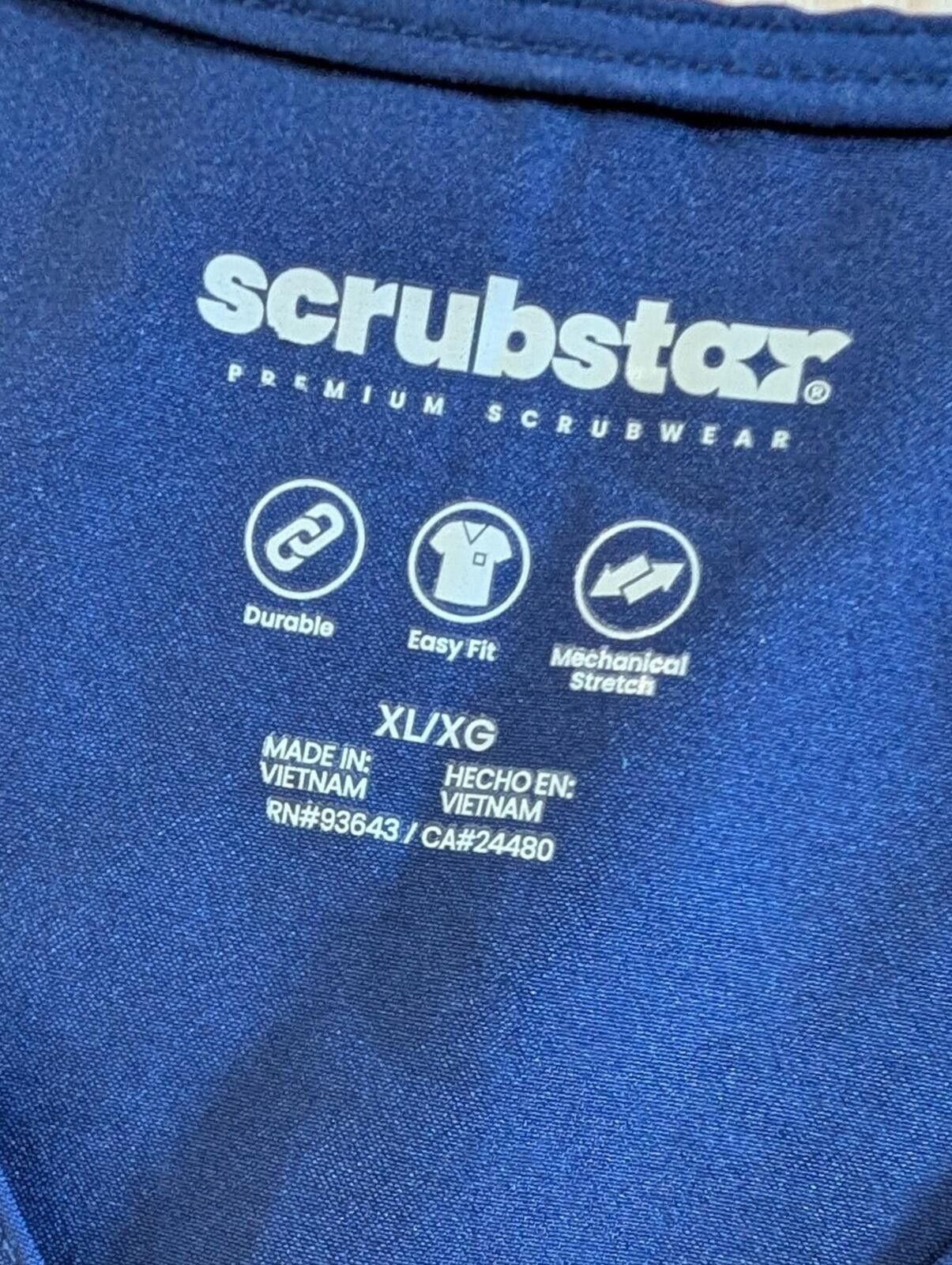 Other Scrubstar Navy V-Neck Medical Scrub Top Size ONE SIZE - 3 Thumbnail