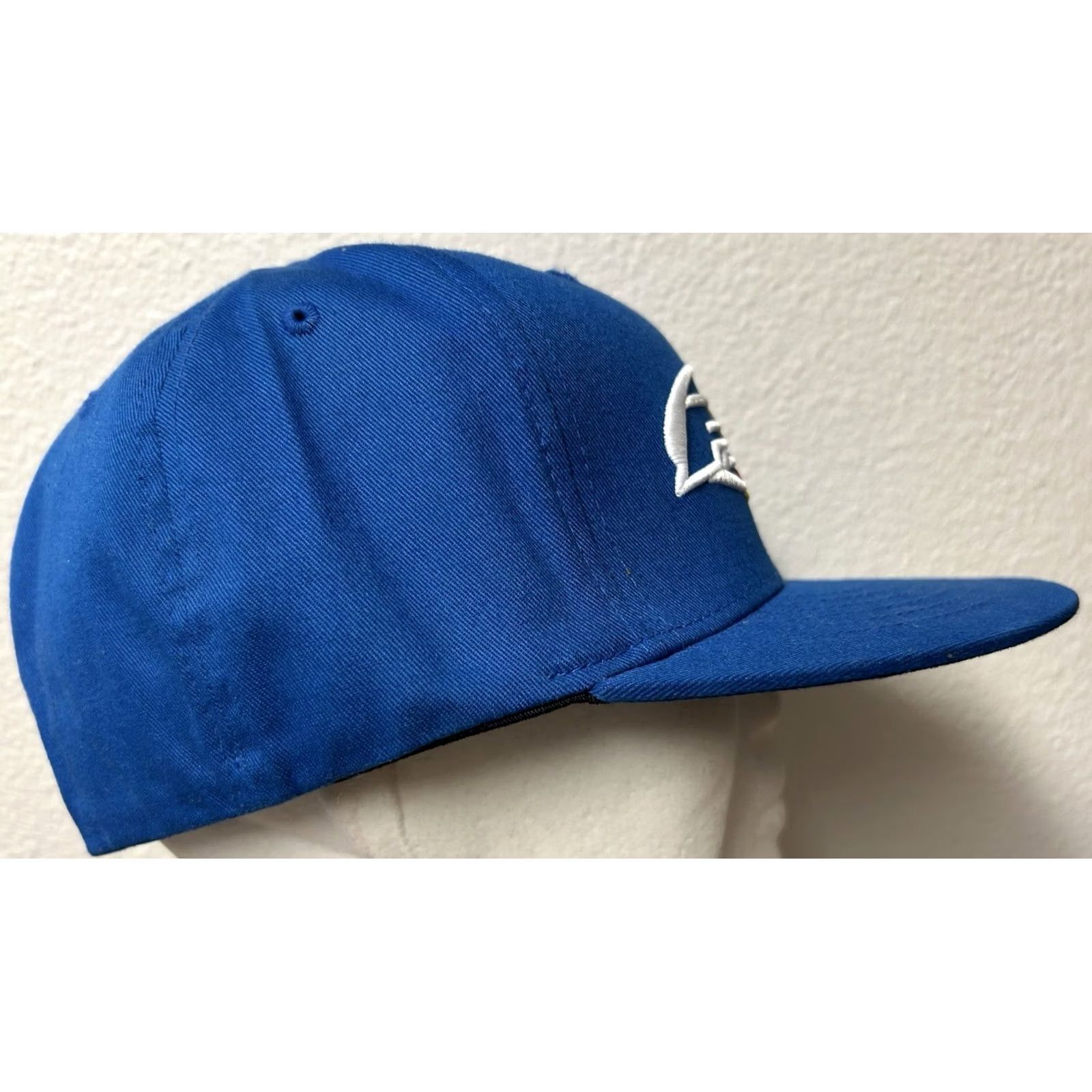 Vintage VINTAGE FMF Origins Fitted Flex Fit Hat S/M Blue Mens Snapback Motocross Dirt Biking Size ONE SIZE - 3 Thumbnail