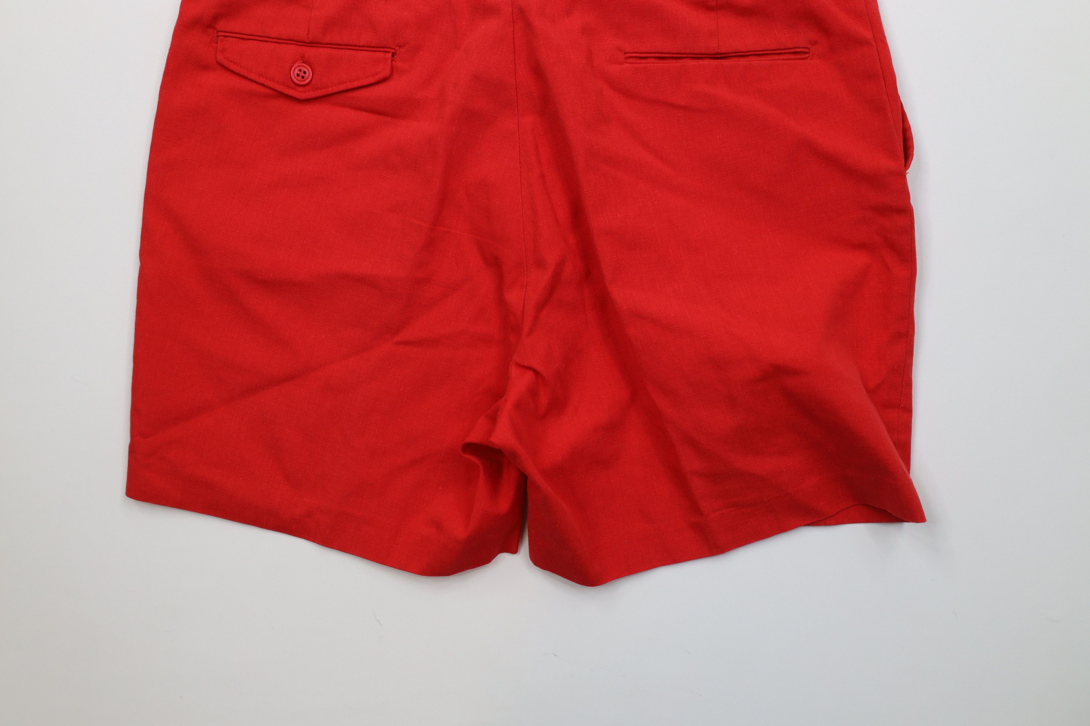 Vintage Vintage 70s Streetwear Blank Above Knee Chino Shorts Red USA Size US 36 / EU 52 - 10 Thumbnail