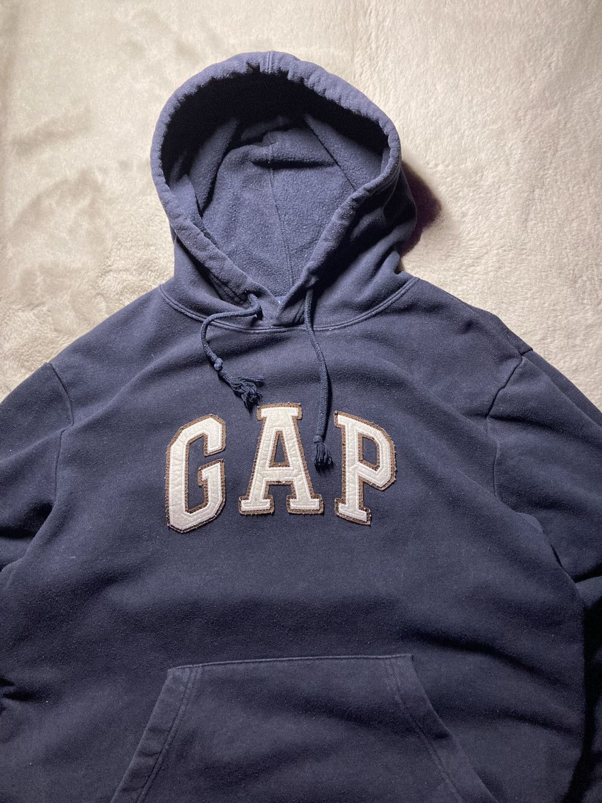 Gap × Vintage ⛩️ Gap Vintage Brown center logo Hoodie Y2K style baggy 90s Size US M / EU 48-50 / 2 - 3 Thumbnail