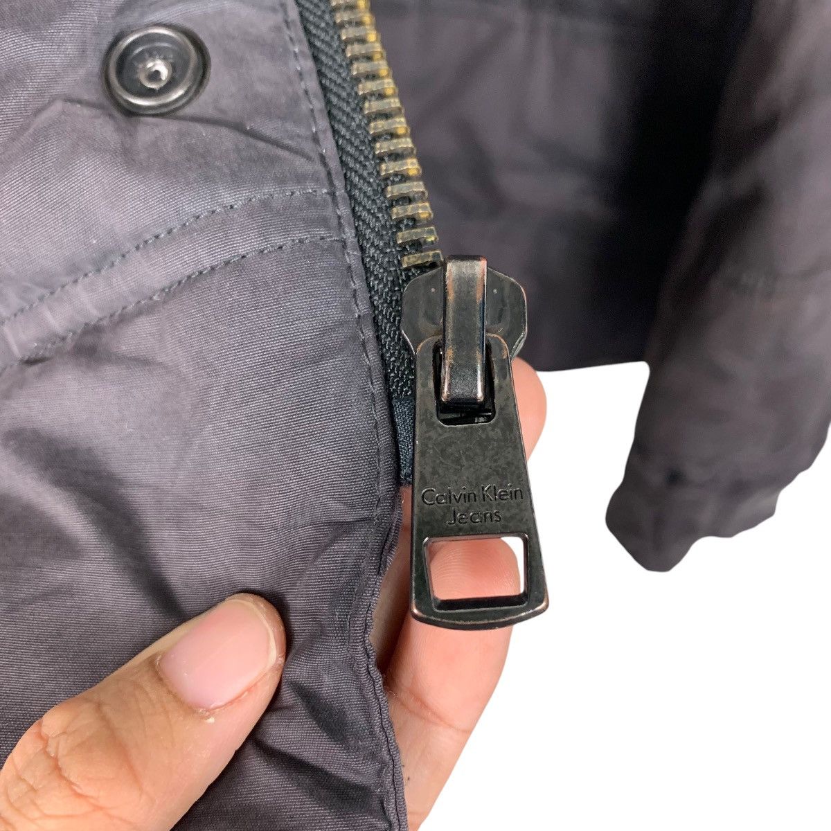 Calvin Klein CALVIN KLEIN Collared Snap Button Puffer Jacket #1868-C81 Size US L / EU 52-54 / 3 - 16 Thumbnail
