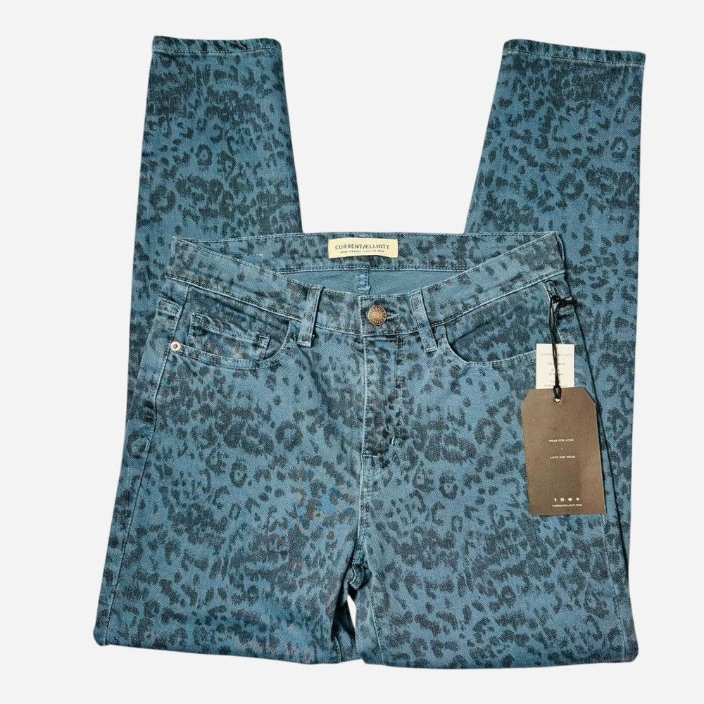 Current/Elliot NWT New $257 Current/Elliott Stiletto Storm Leopard Skinny Size 27" / US 4 / IT 40 - 3 Thumbnail