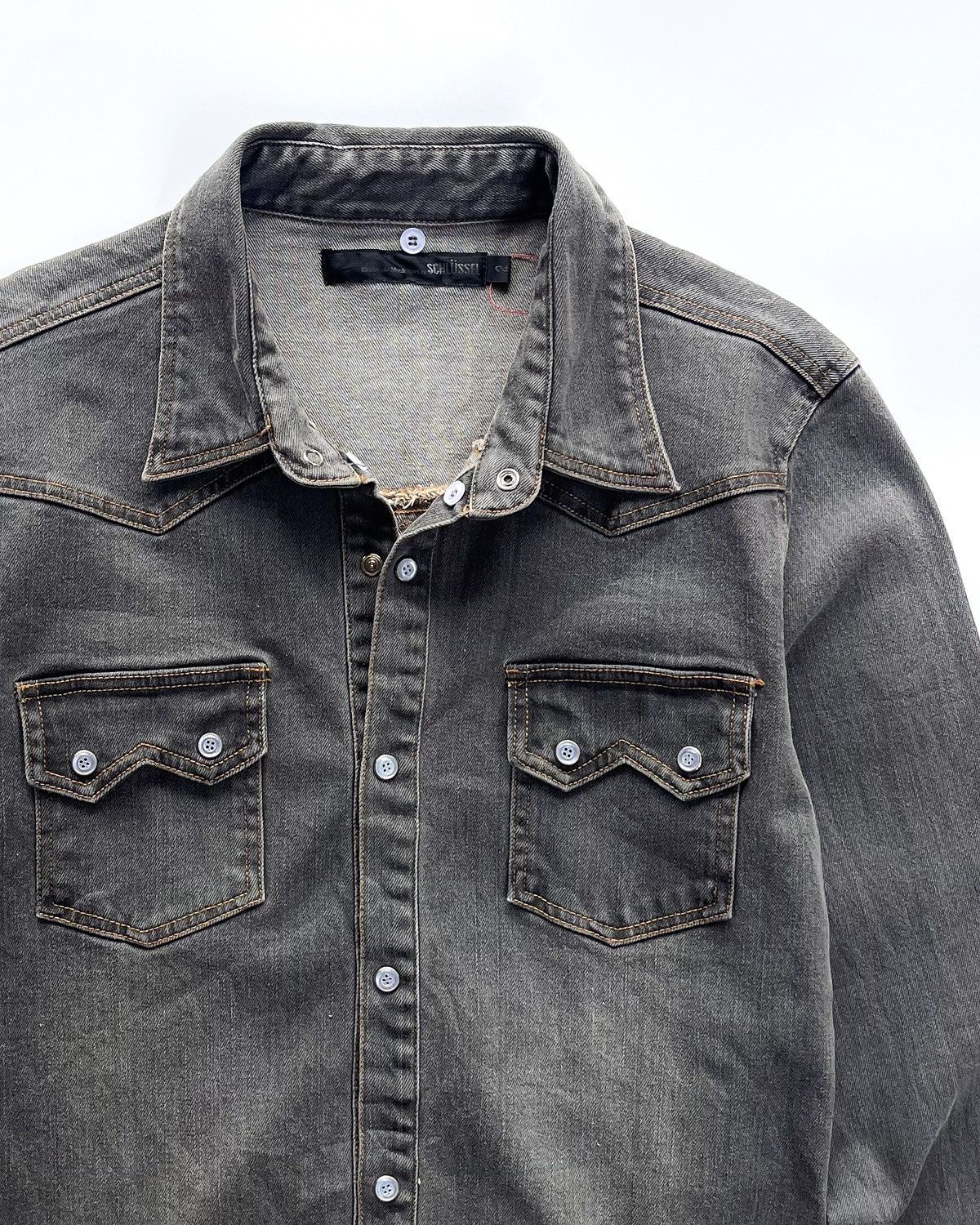 Schlussel Schlüssel Western Denim Shirt Size US S / EU 44-46 / 1 - 5 Thumbnail