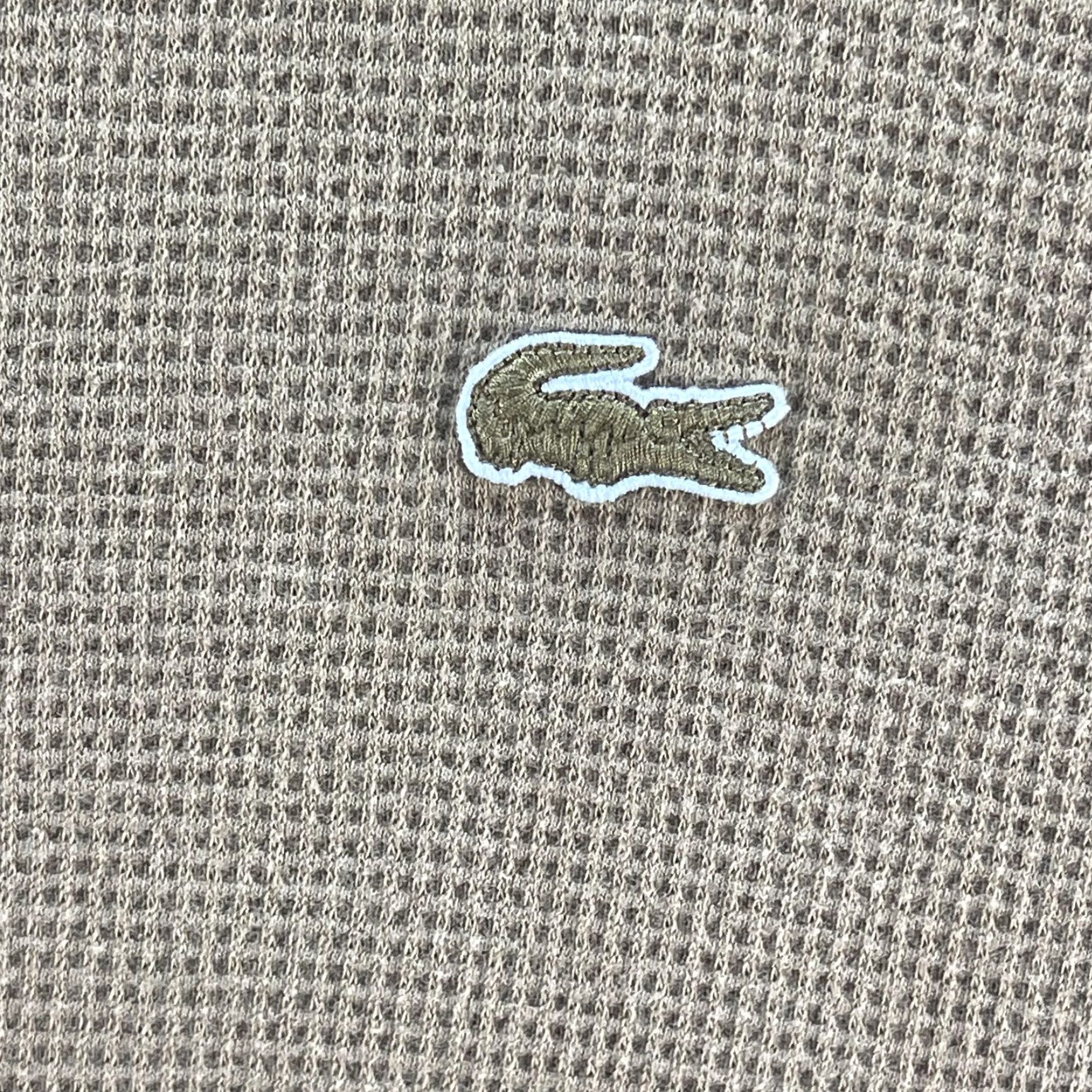 Lacoste Lacoste Shirt Mens 2XL Brown Tan Waffle Thermal Long Sleeve Sleepwear TH9688 Size US XXL / EU 58 / 5 - 4 Thumbnail