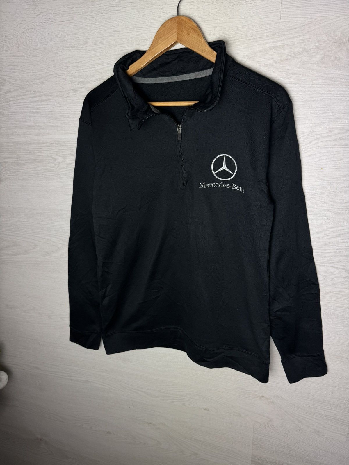 Vintage Mercedes-Benz Black Sweatshirt 90s Y2K Vintage Size US M / EU 48-50 / 2 - 2 Thumbnail