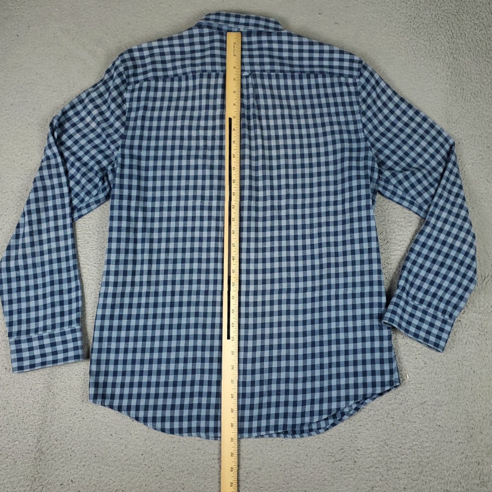 Original Penguin Original Penguin Shirt Mens Large Blue Check Button Up Long Sleeve Size US L / EU 52-54 / 3 - 3 Thumbnail